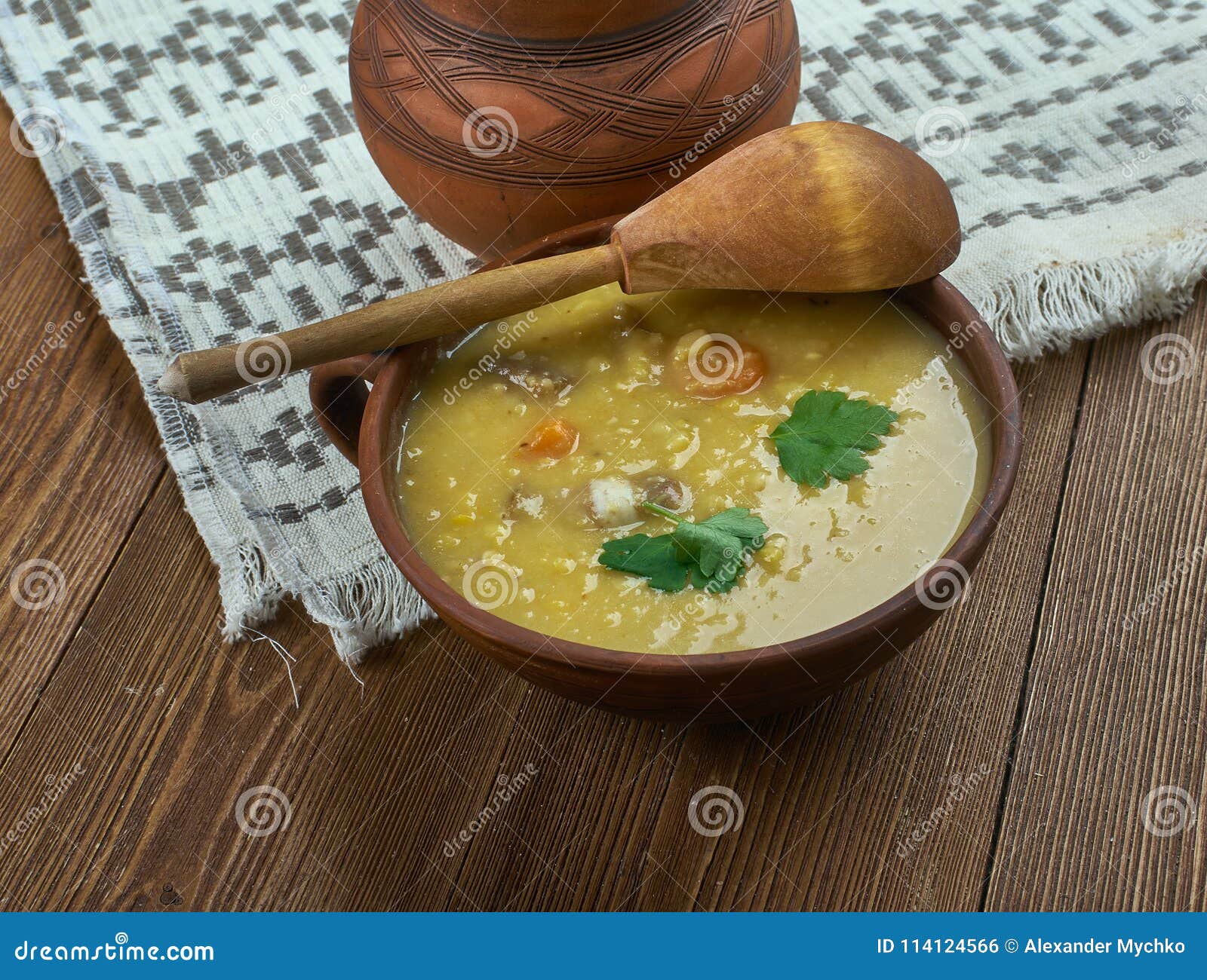 German Split Pea Soup stock photo. Image of green, lardon 114124566