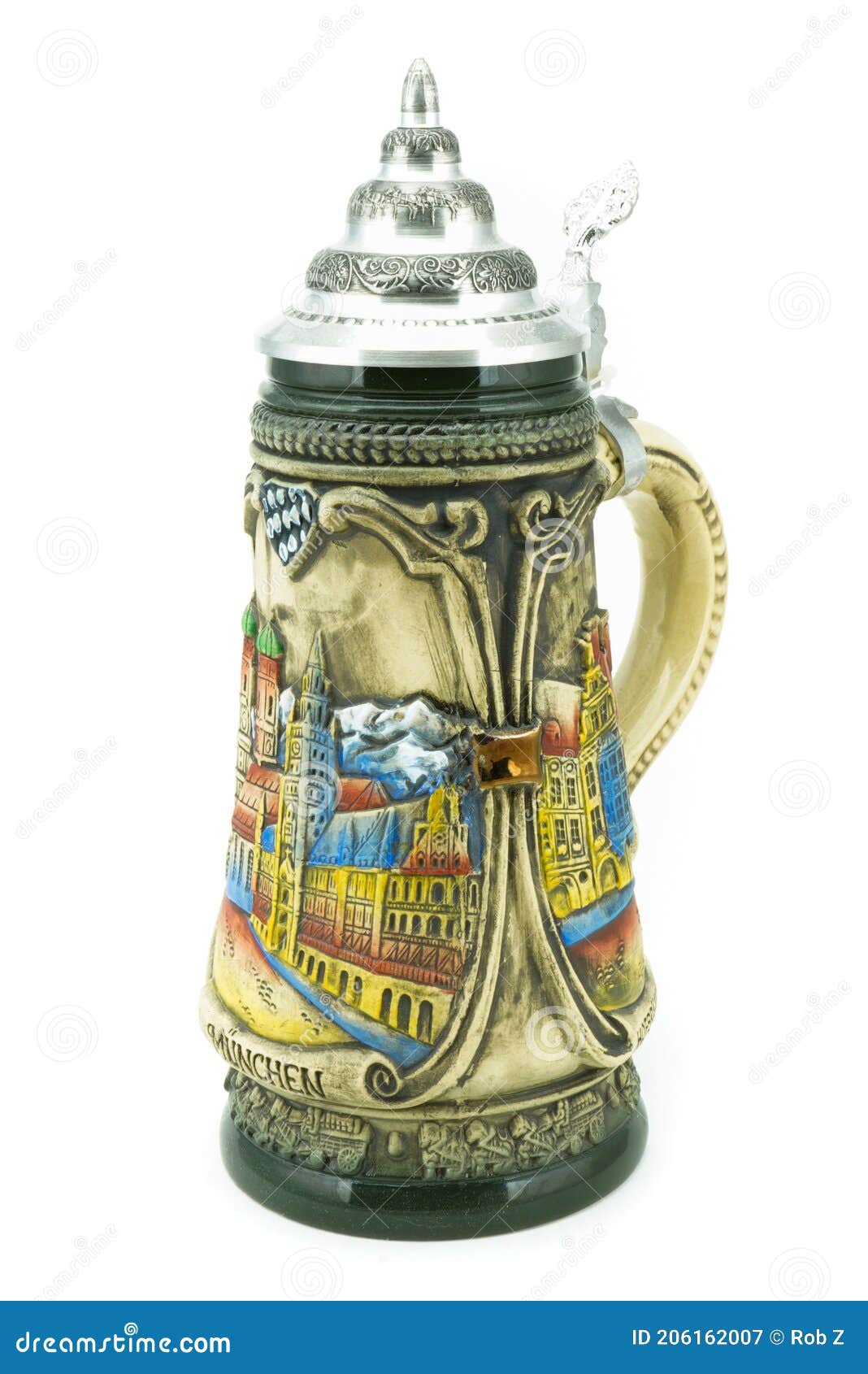 German stein stock image. Image of decorated, space 206162007