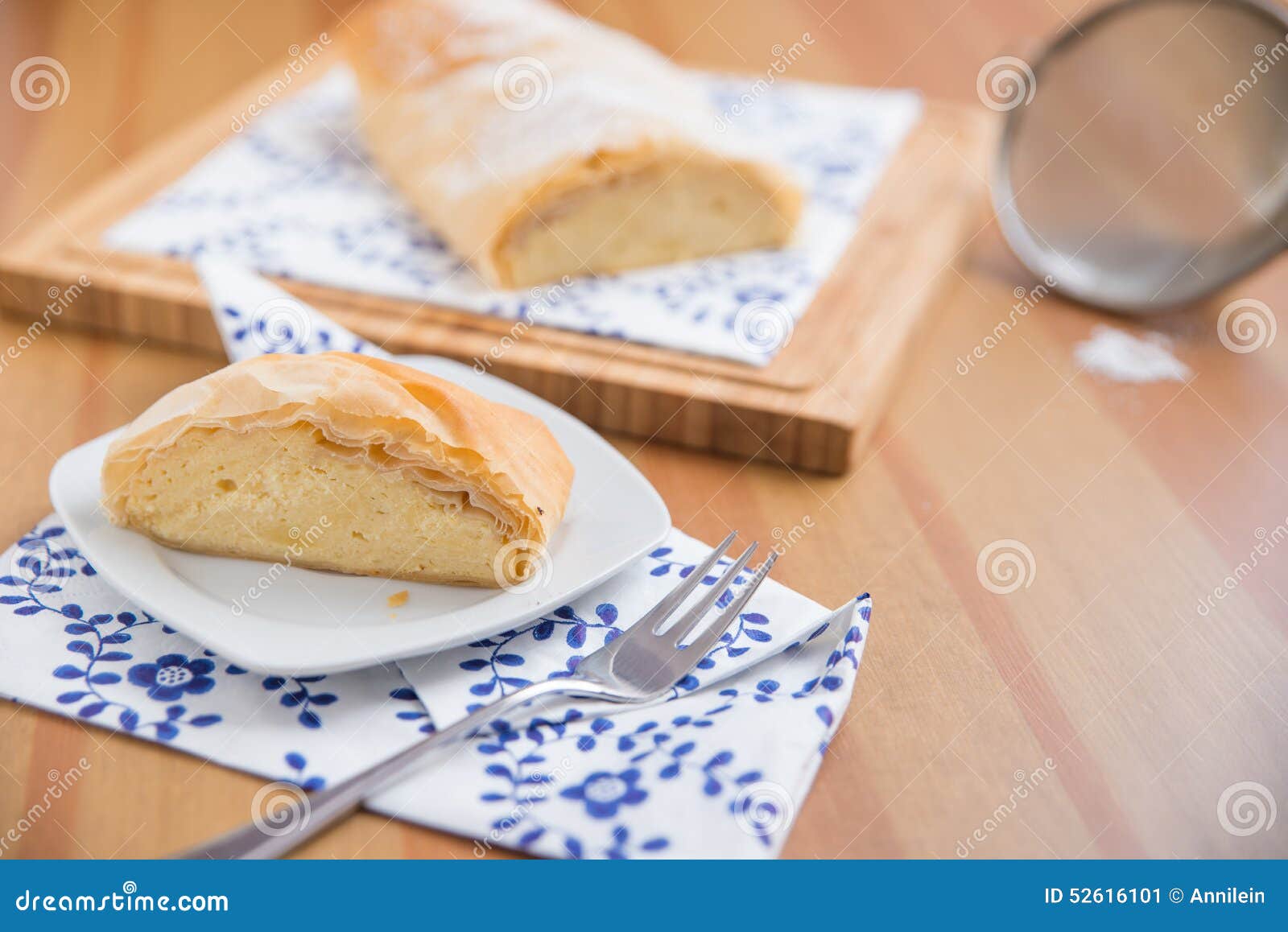 German Strudel with Cream Cheese Stock Image Image of europe, bavaria