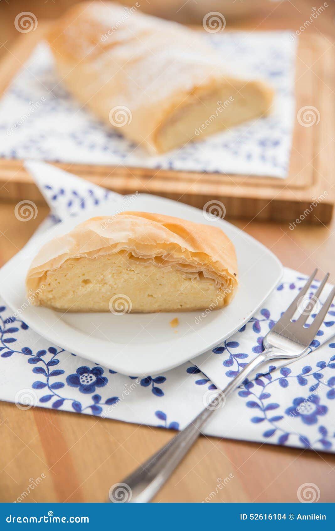 German Strudel with Cream Cheese Stock Photo Image of food, afternoon