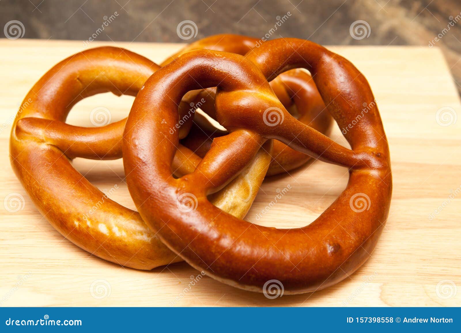German Style Pretzels Cooling Stock Photo Image of snack, pastry