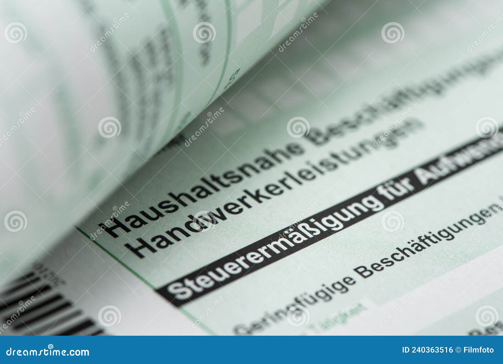 German Tax Return for Tax Office with Form Editorial Photo Image of
