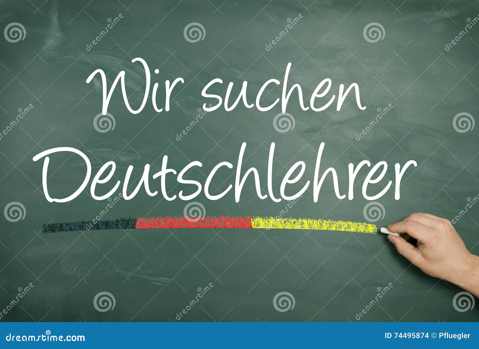 German Teacher Text Chalkboard Stock Photo Image of school, learn