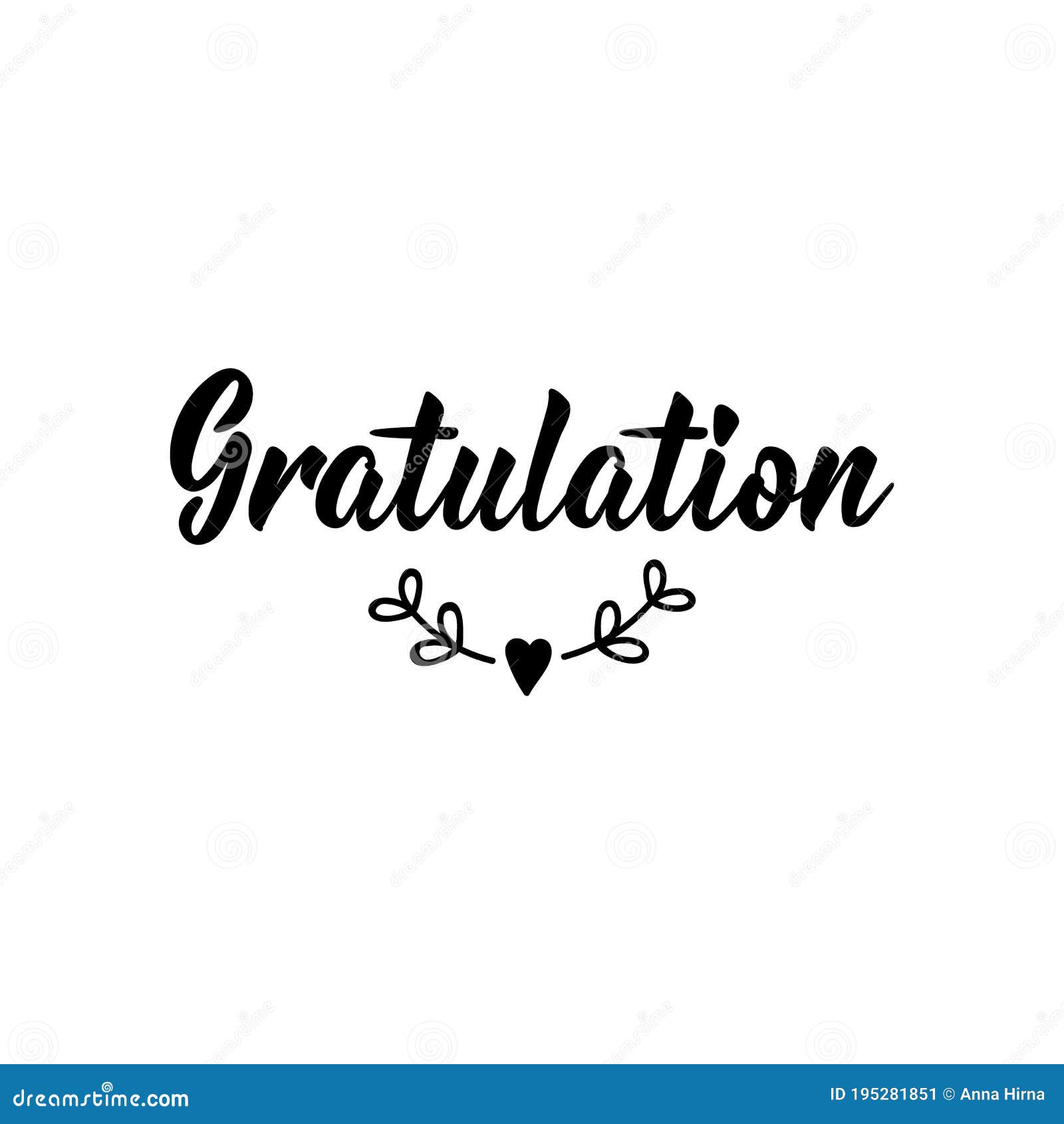 German Text Congratulations. Lettering. Banner. Calligraphy Vector Illustration Stock