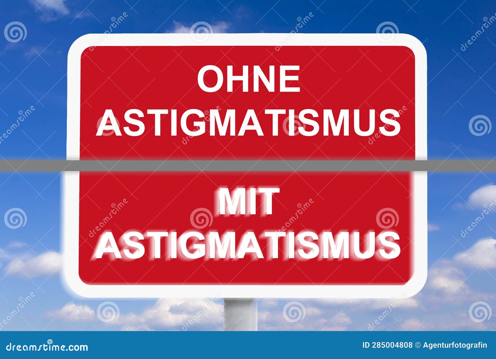 german example normal vision vs astigmatism