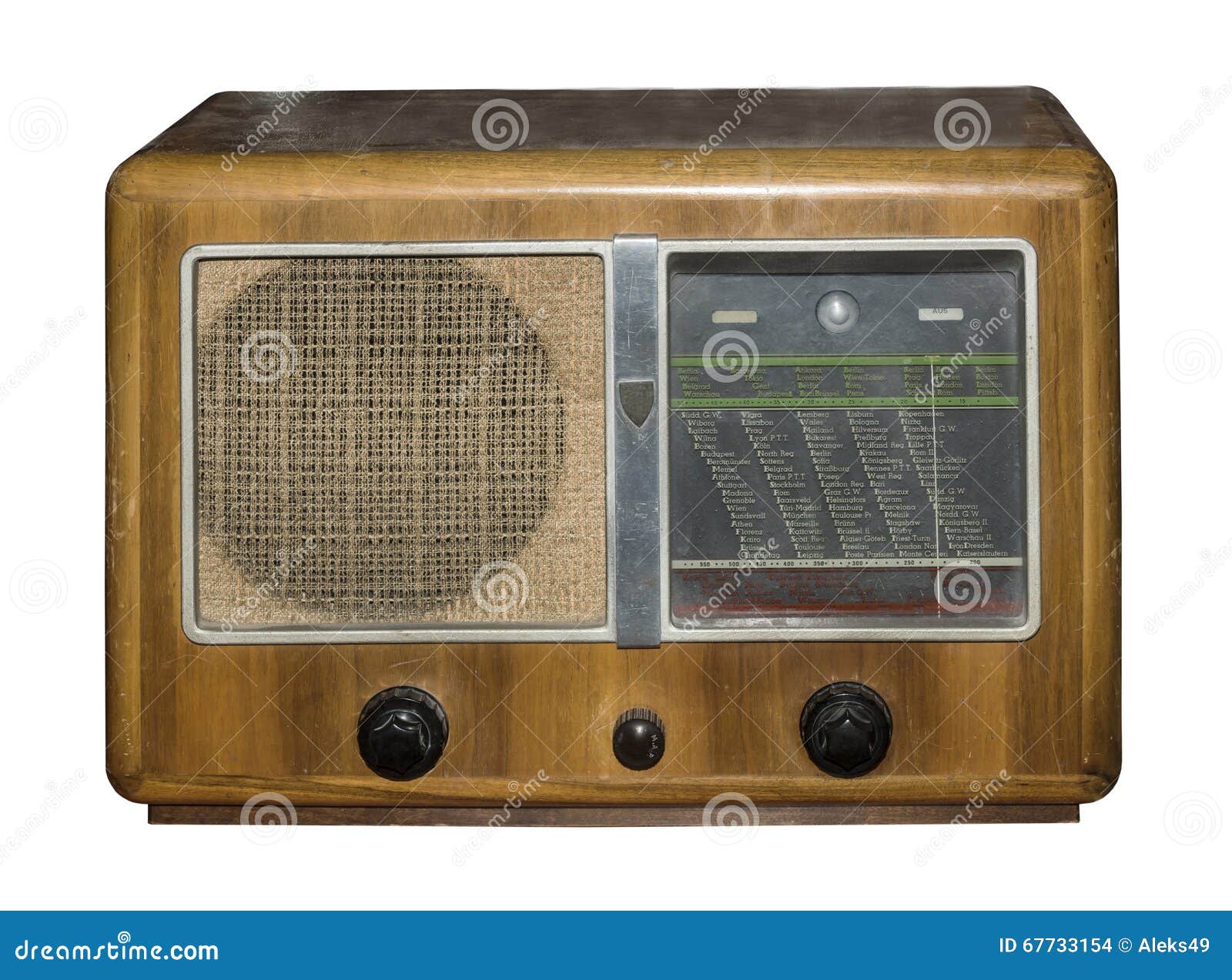 German tube radio 1939 stock photo. Image of brown, media 67733154