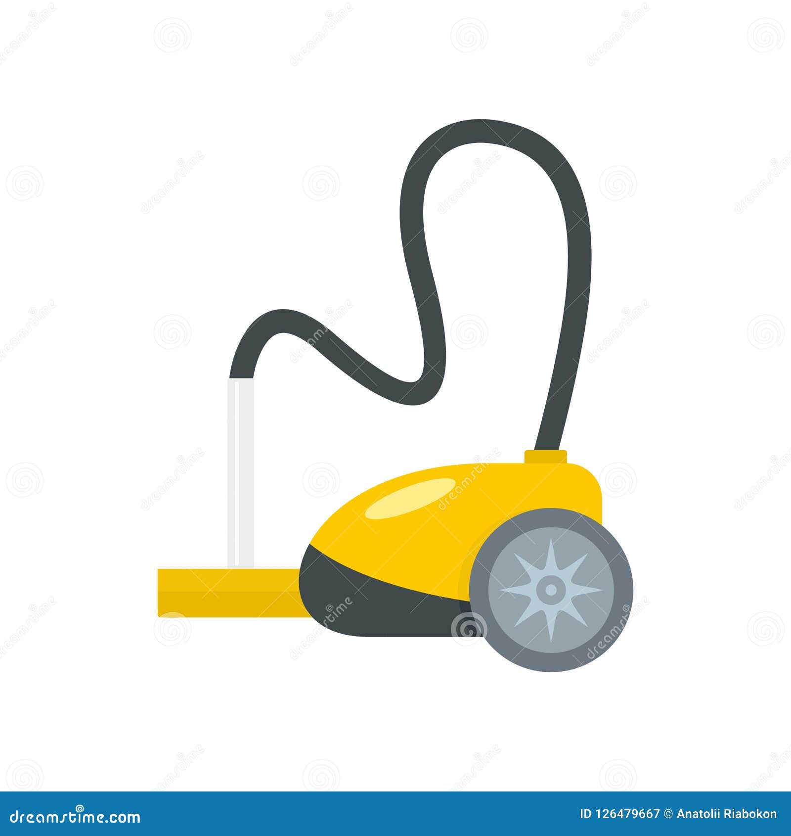German Vacuum Cleaner Icon, Flat Style Stock Vector Illustration of