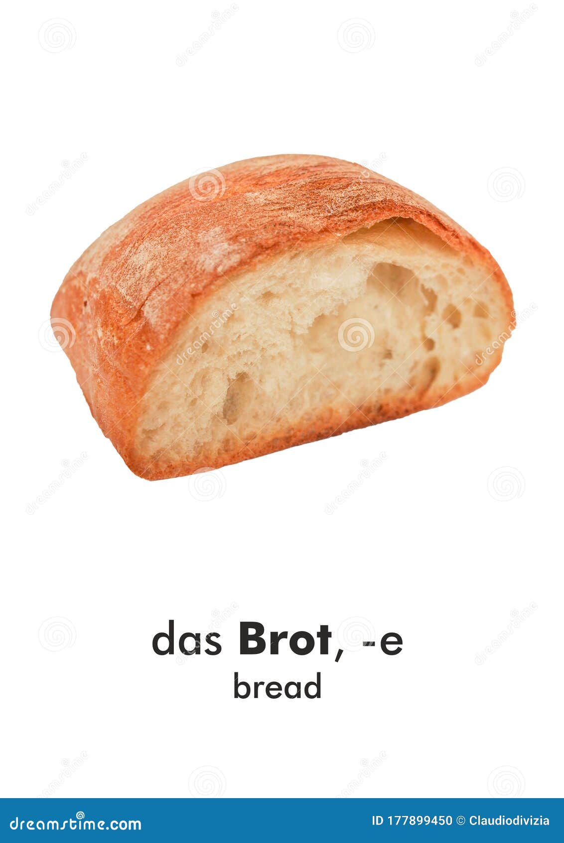 german word card: brot (bread