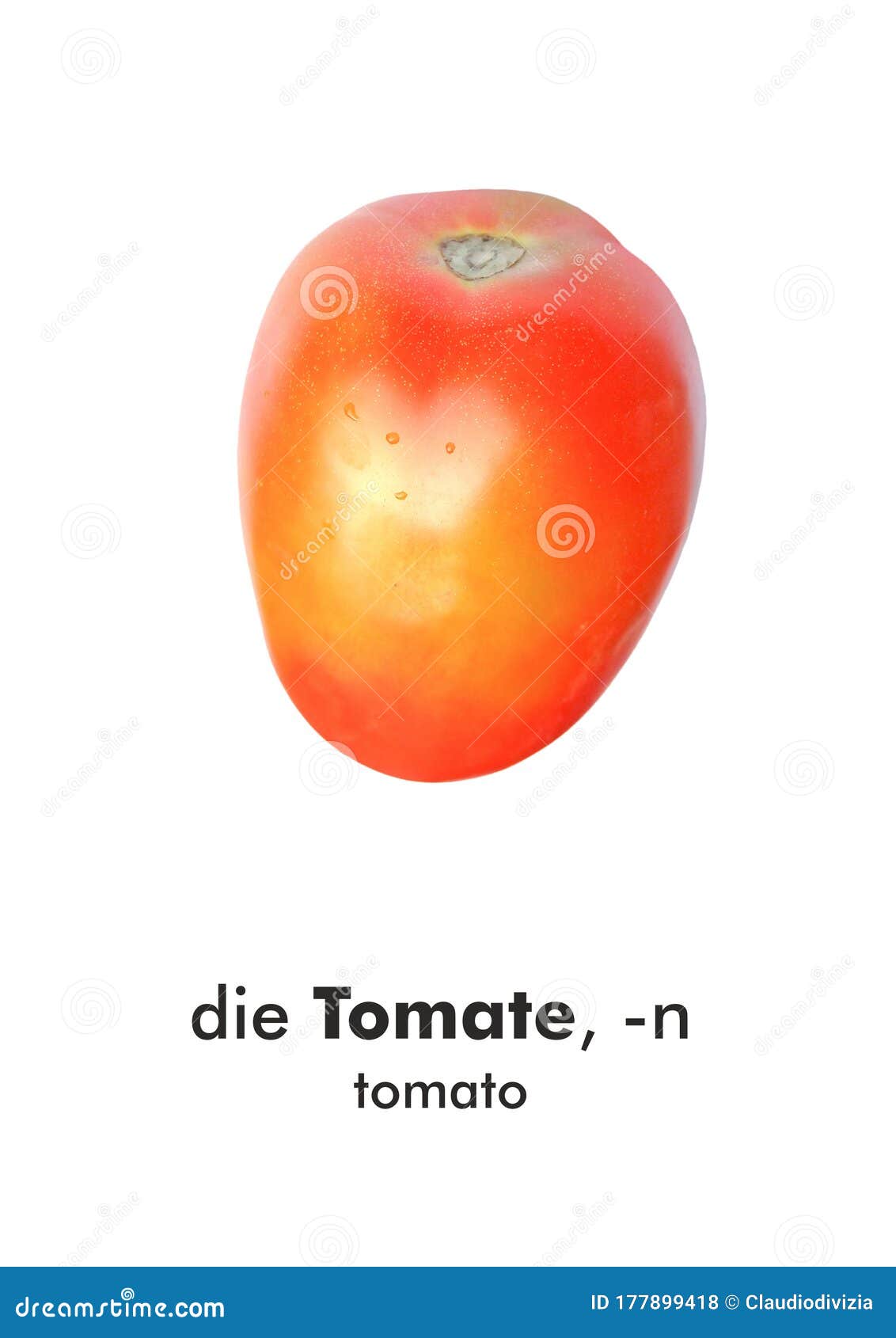 german word card: tomate (tomato