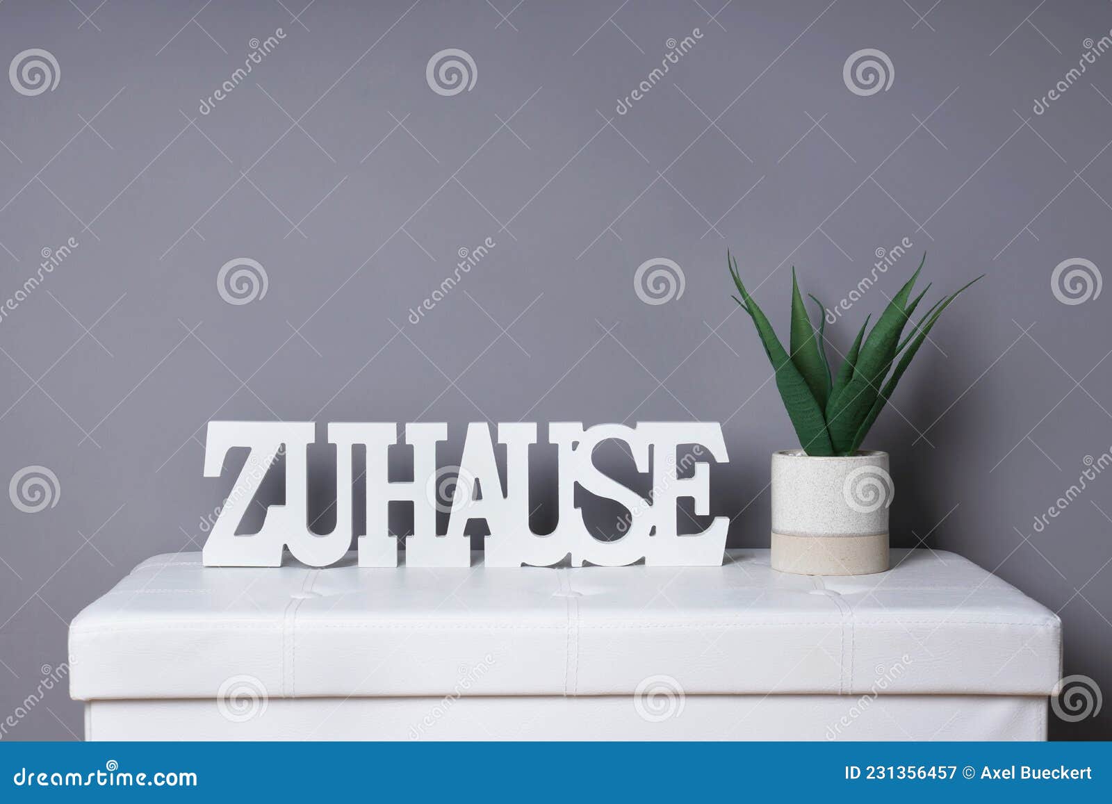 German Word Zuhause Meaning at Home As Modern Interior Decoration ...