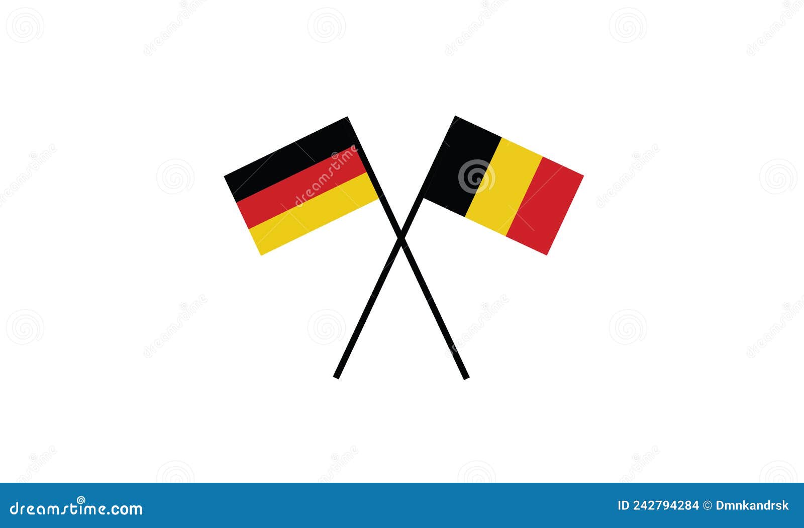 Germany Belgium Flag Friendship Cooperation Diplomacy Symbol Stock ...