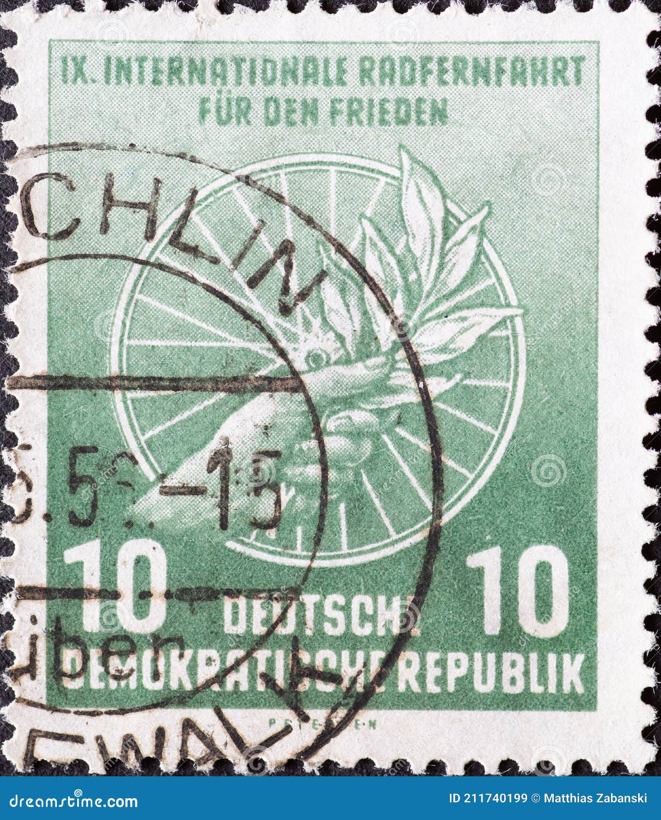 GERMANY, DDR - CIRCA 1956 : a Postage Stamp from Germany, GDR Showing a