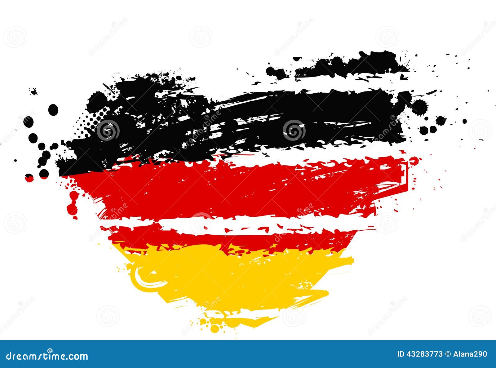Germany Flag in Heart Shape Stock Vector Illustration of digitally