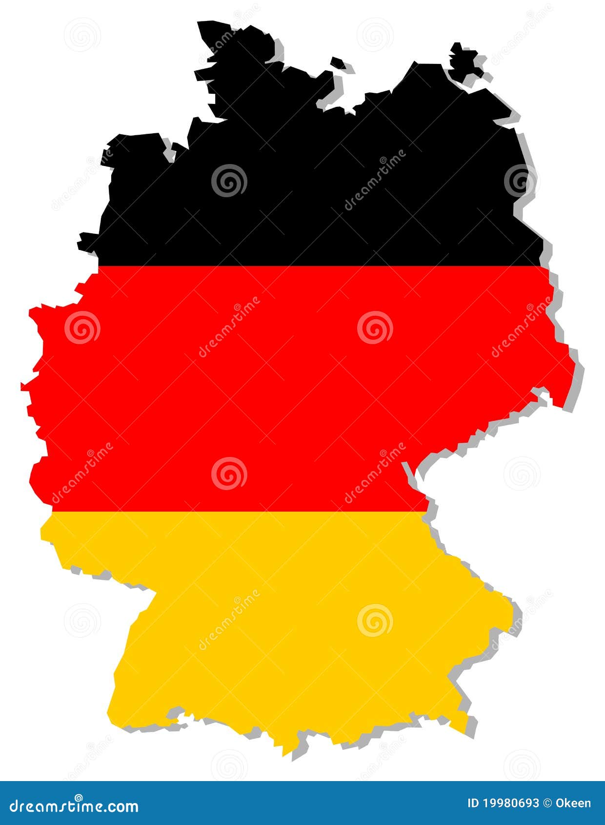 Germany Flag Inside Country Border Stock Vector Illustration of