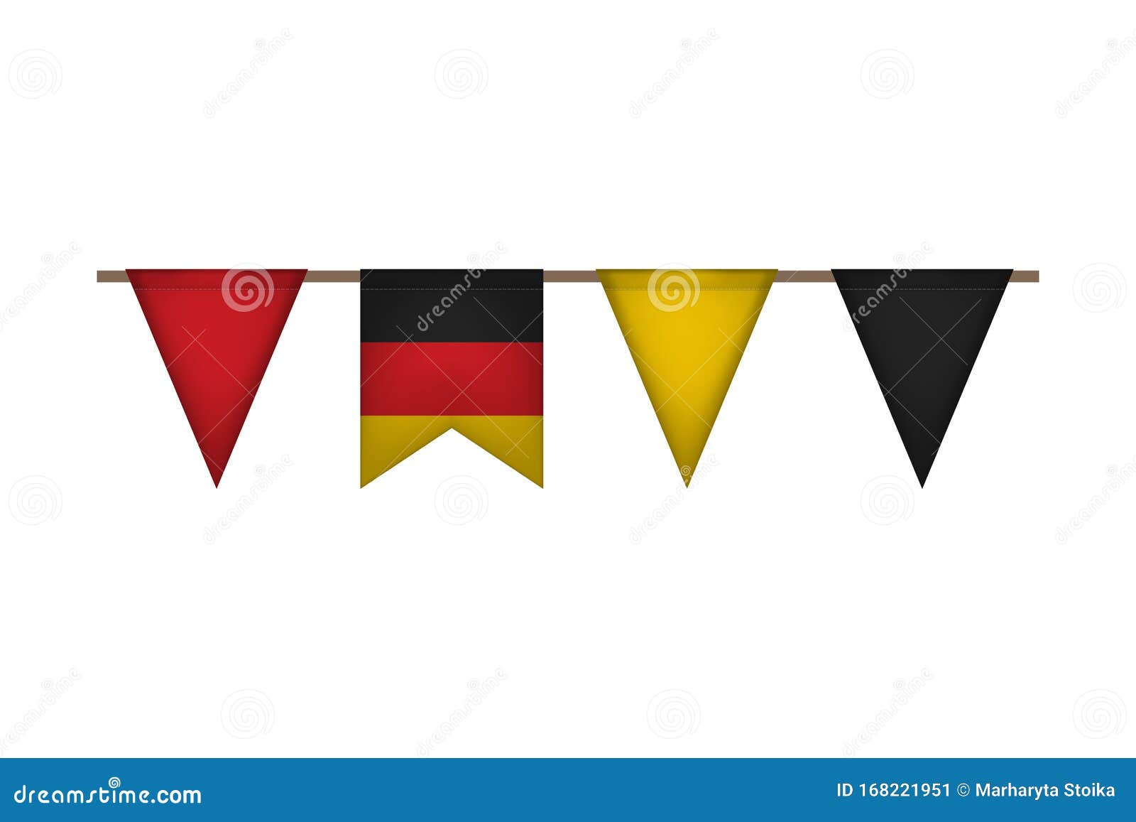 germany garland with flags.