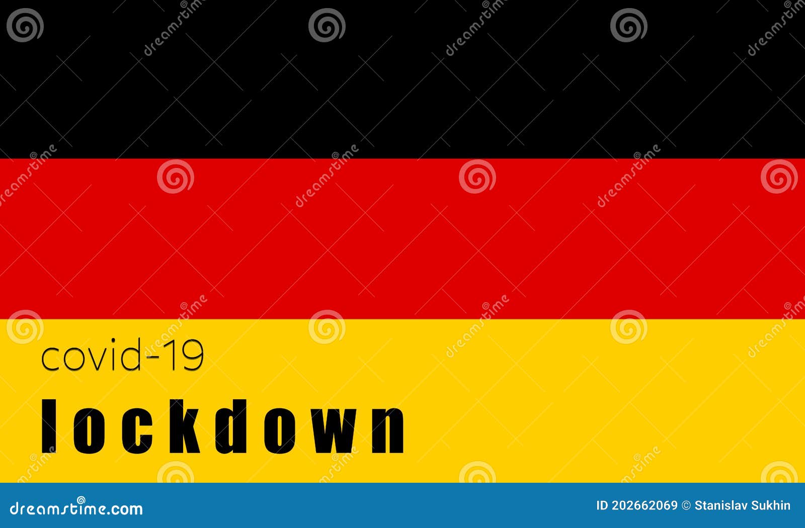 GERMANY LOCKDOWN. Stay Home! Home Quarantine. Background, Banner
