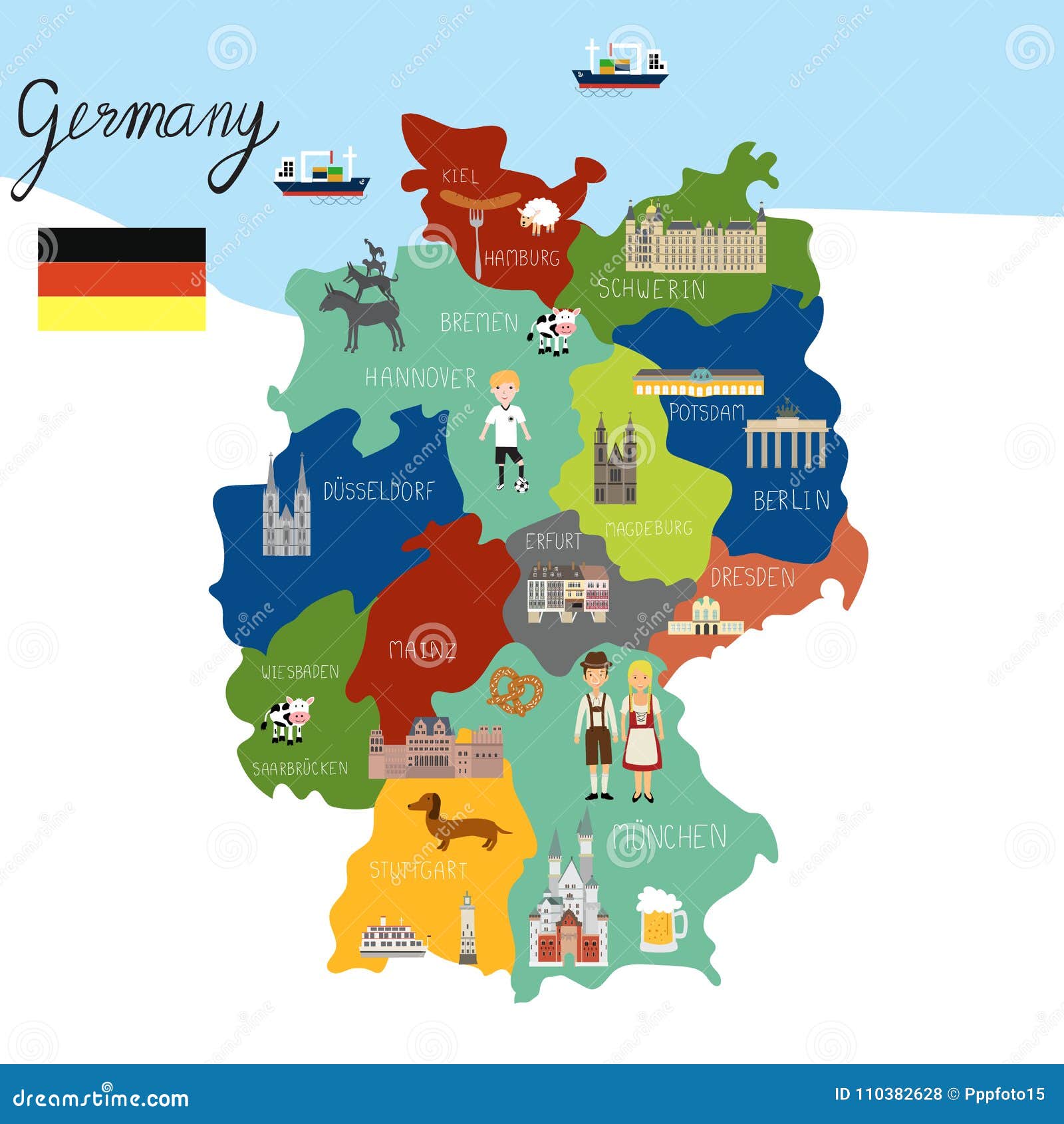 germany map hand draw ..
