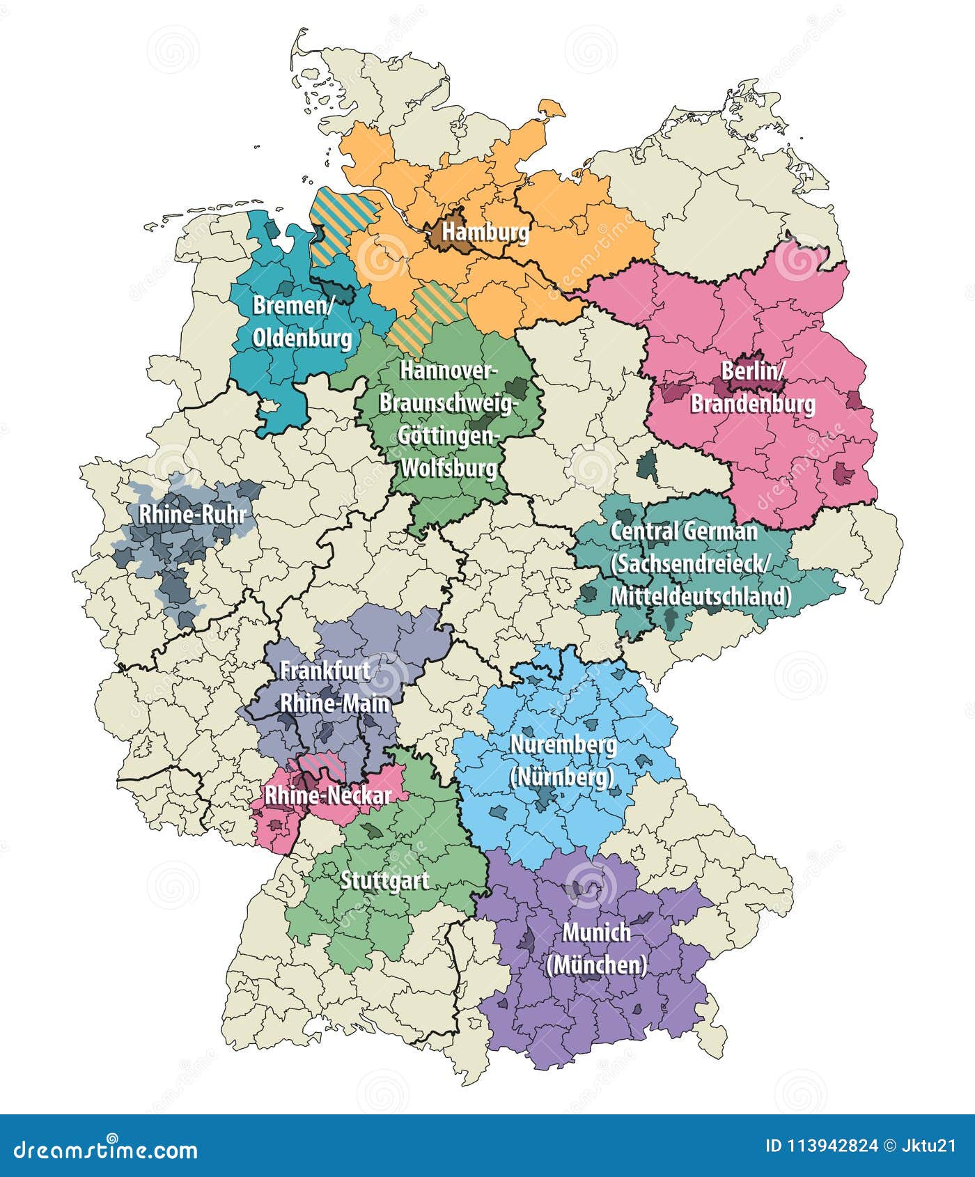 germany metropolitan regions  map