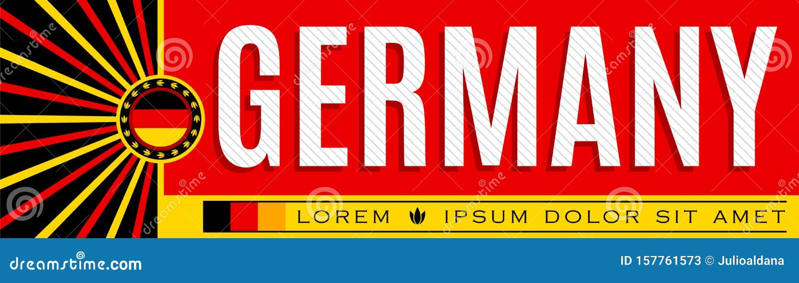 Germany Patriotic Banner Vintage Design Typographic Vector Illustration German Flag Colors Stock Vector Illustration Of Brochure Marketing