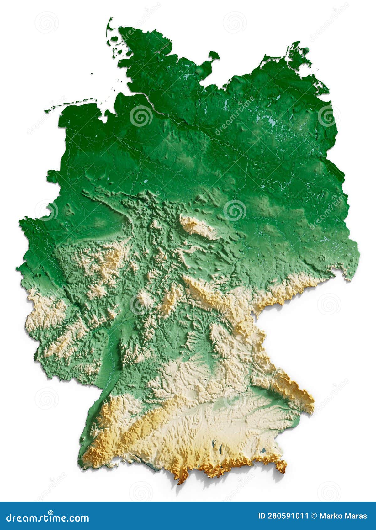 Germany relief map stock illustration Illustration of topographic Germany relief map stock illustration Illustration of topographic