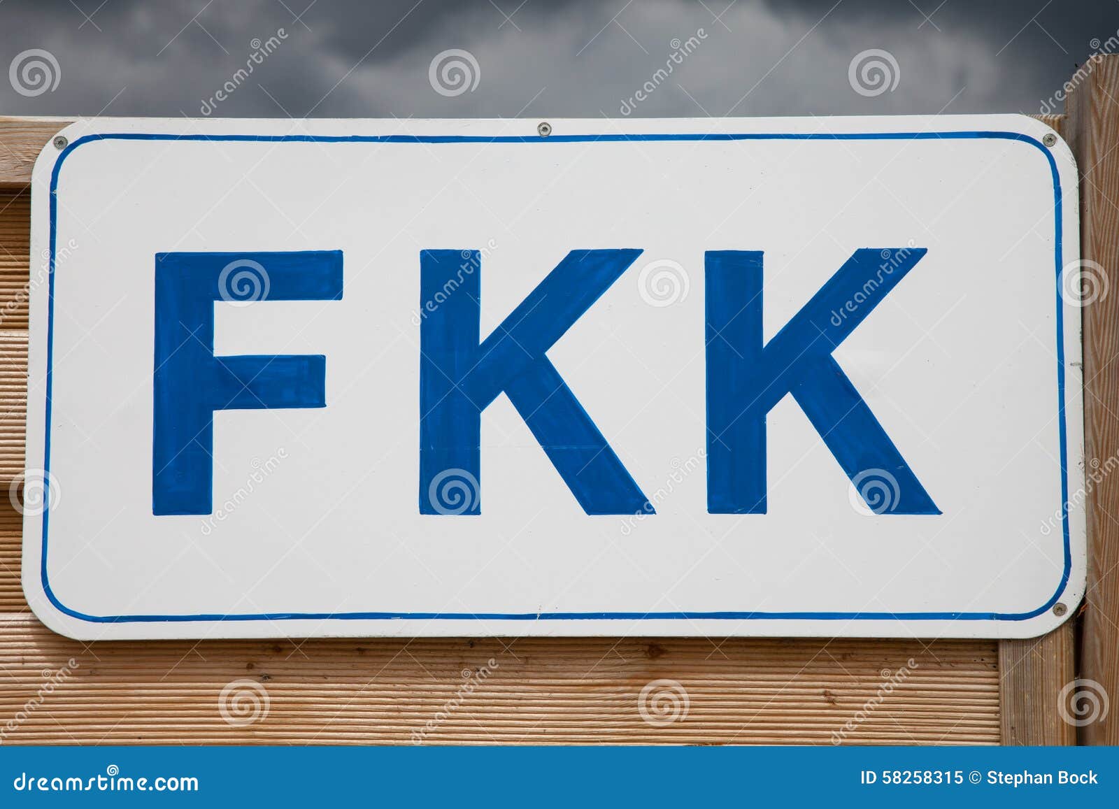 Germany, Sign FKK At Beach Stock Photo - Image: 58258315