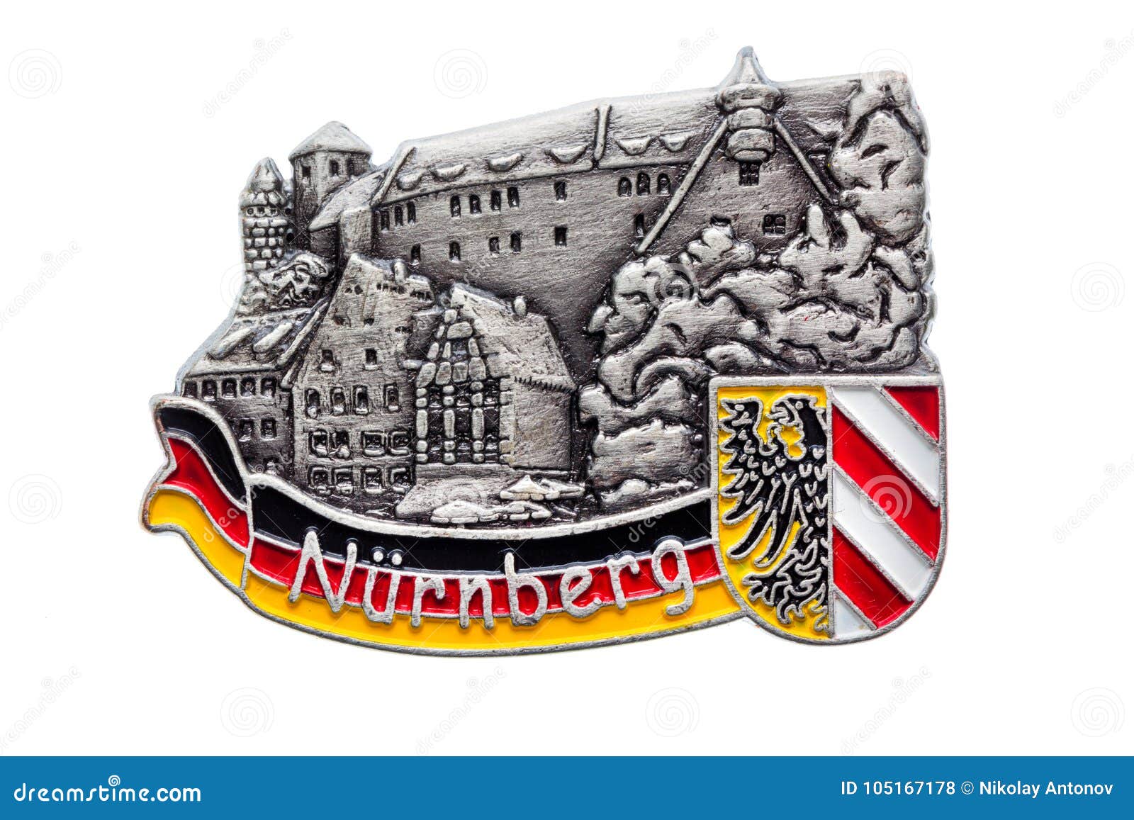 Nürnberg Magnet Poly Glanzlack Souvenir Germany 6,5 cm Neu 