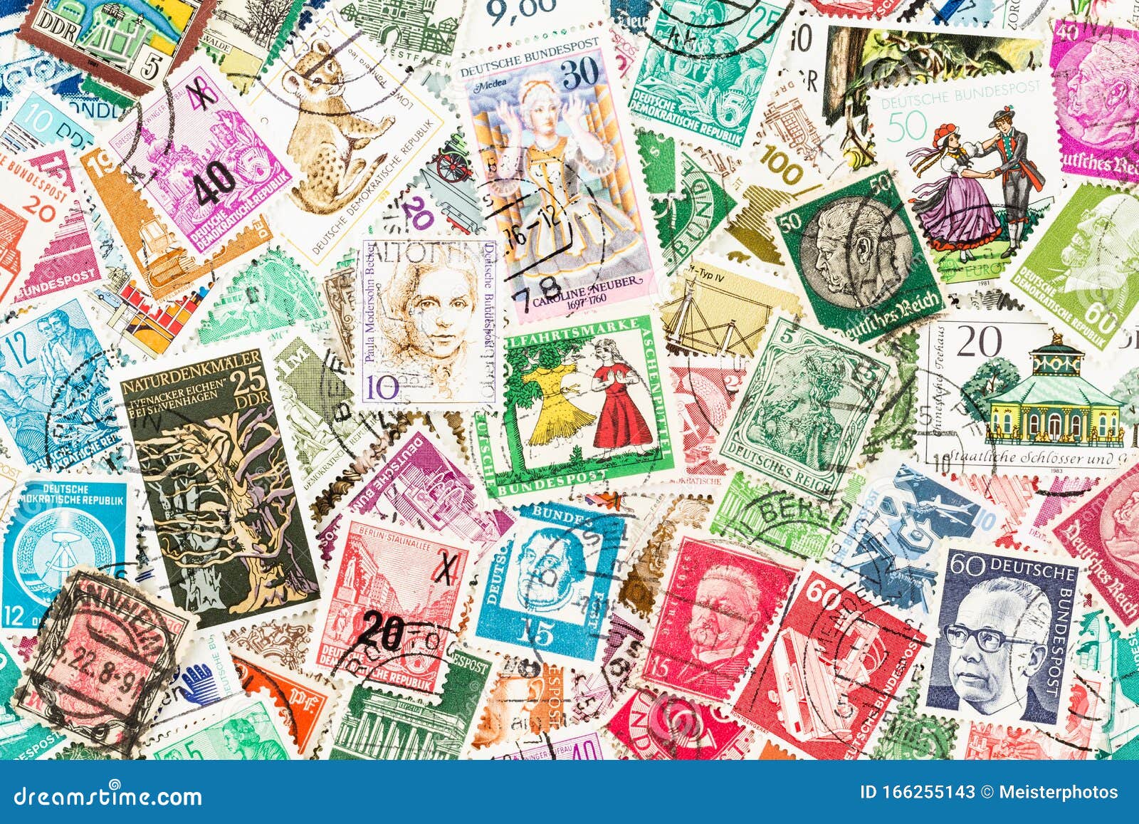 Germany Stamps - DDR and GDR Editorial Stock Photo - Image of deutsche ...