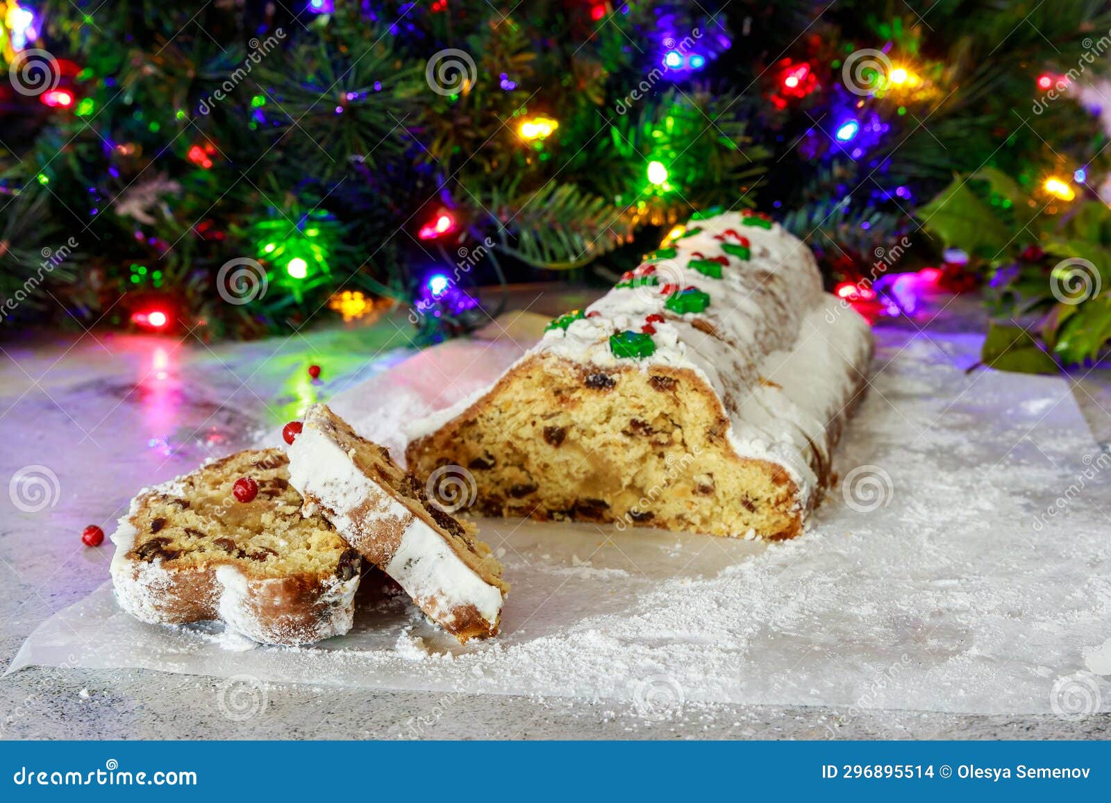 In Germany, Stollen is Traditional Christmas Cake Made from Marzipan