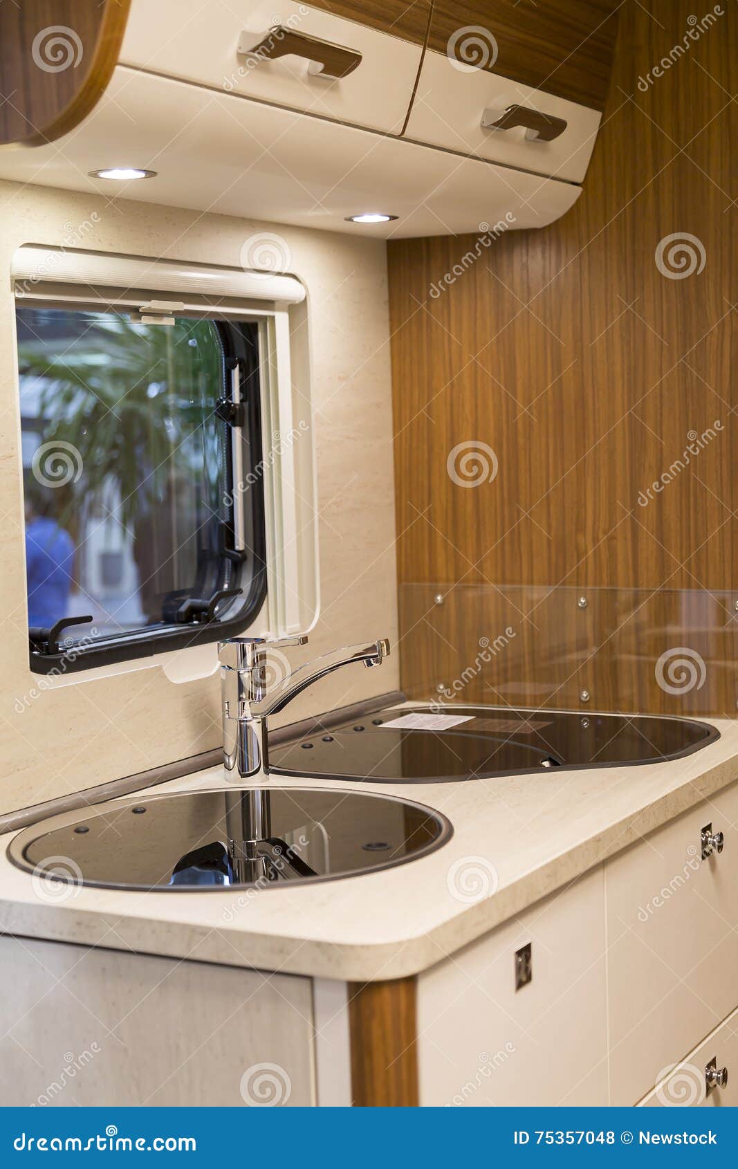 Germany, Stuttgart, 19 January 2015 Inside of Modern Camper Editorial