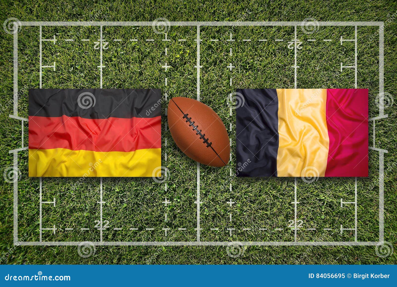 Germany Vs. Belgium Flags on Rugby Field Stock Image Image of germany