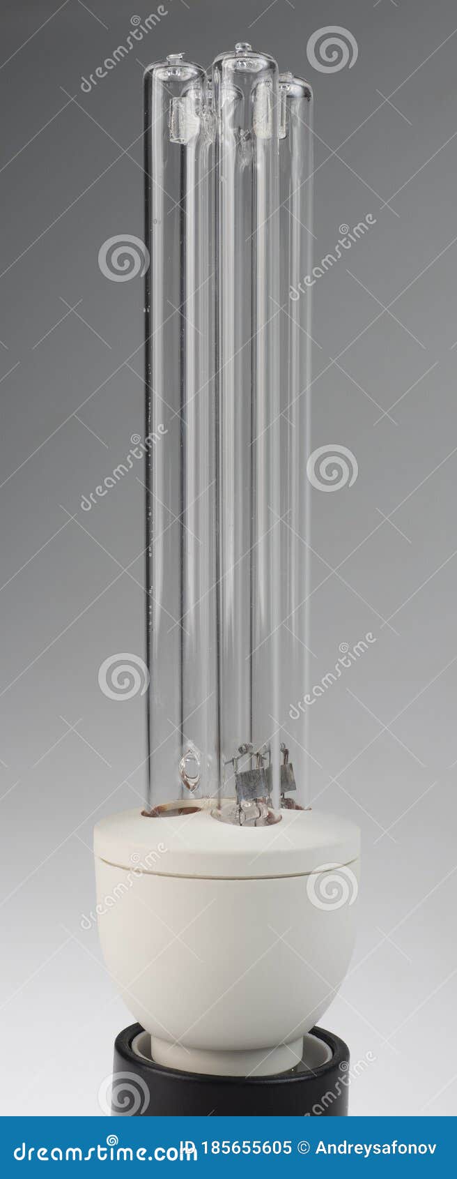 germicidal quartz lamp on a grey background