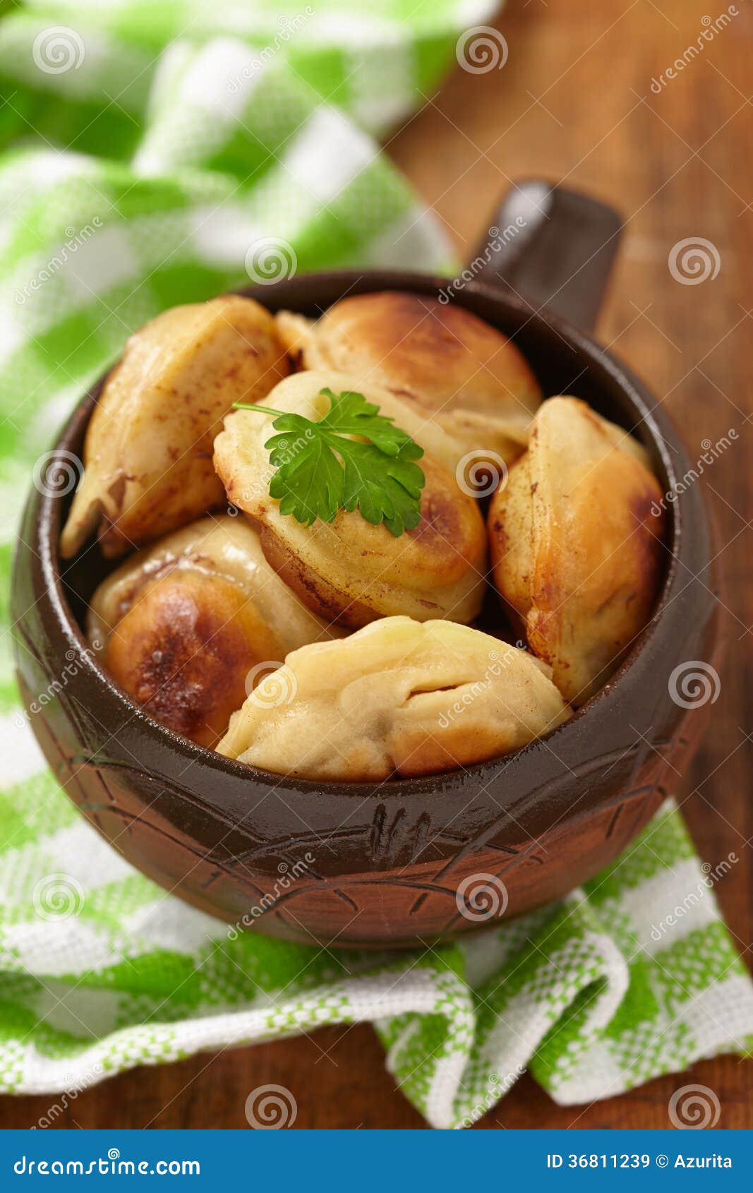 Geroosterde Russische Pelmeni Stock Afbeelding - Image of gebraden ...