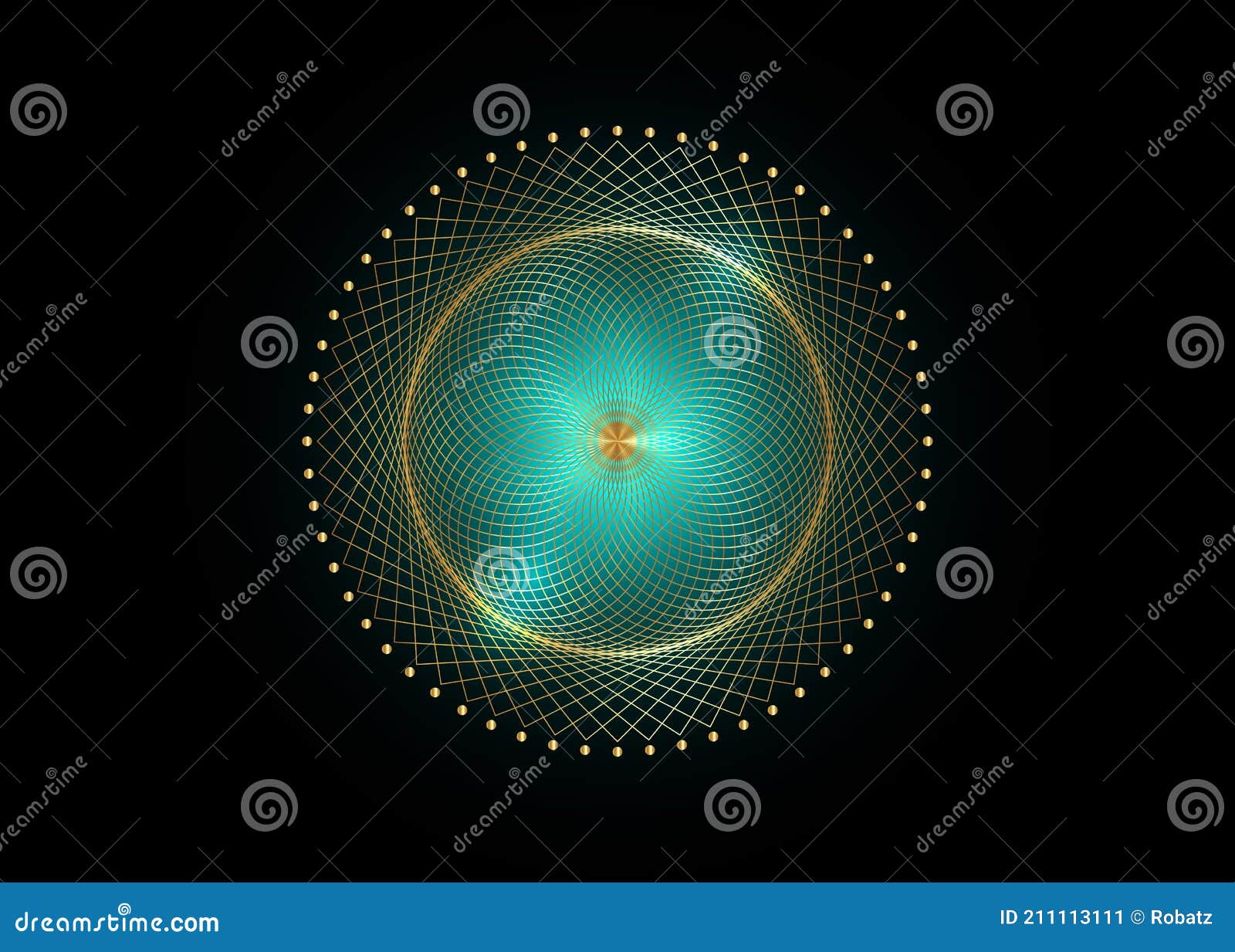 meditative circle mandala, sacred geometry, round frame sign geometric logo . gold filigree amulet embroidery jewelry concep