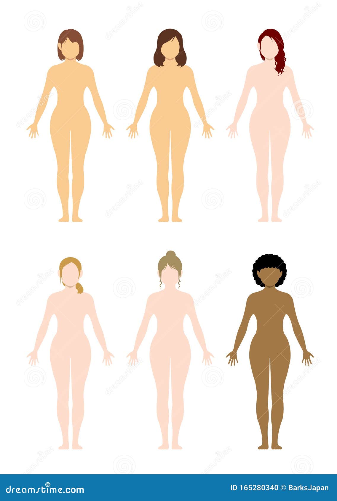 Frauen Naked Body Layout