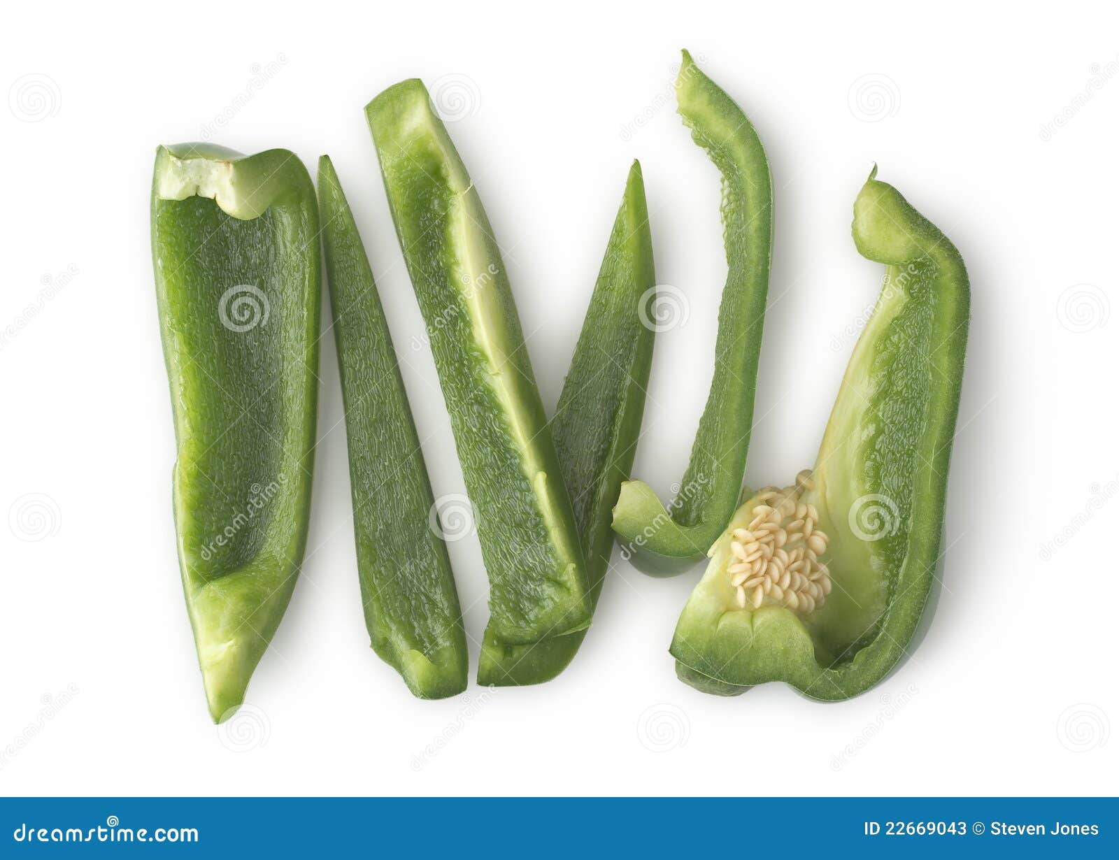 Gesneden Groene paprika's stock afbeelding. Image of paprika 22669043