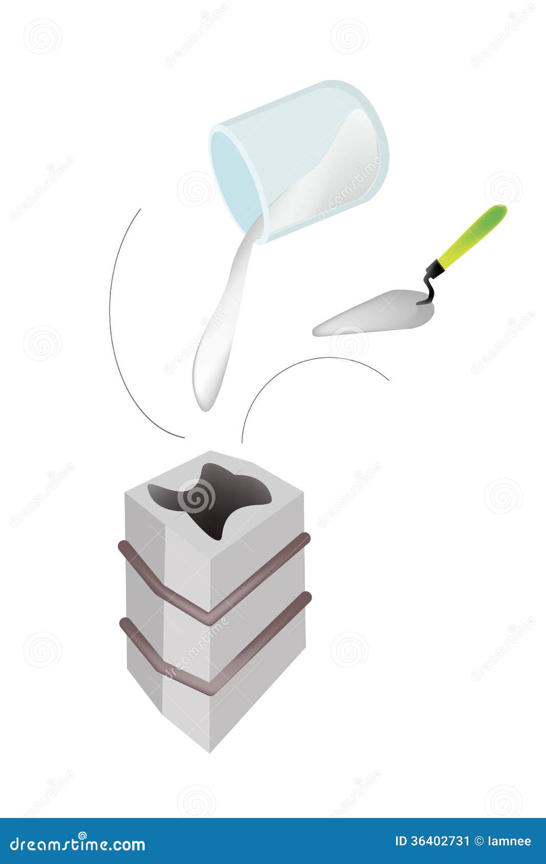 Gesso Di Parigi in Shell Molding Illustrazione Vettoriale