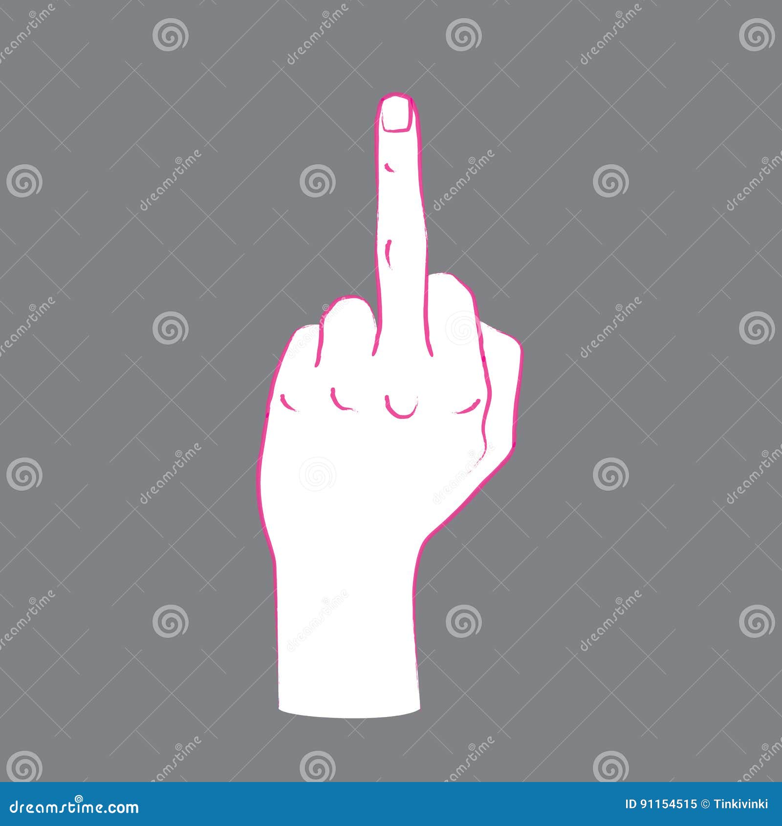 Beautiful Young Woman Posing Middle Finger Stock Photo 48690514 |  Shutterstock