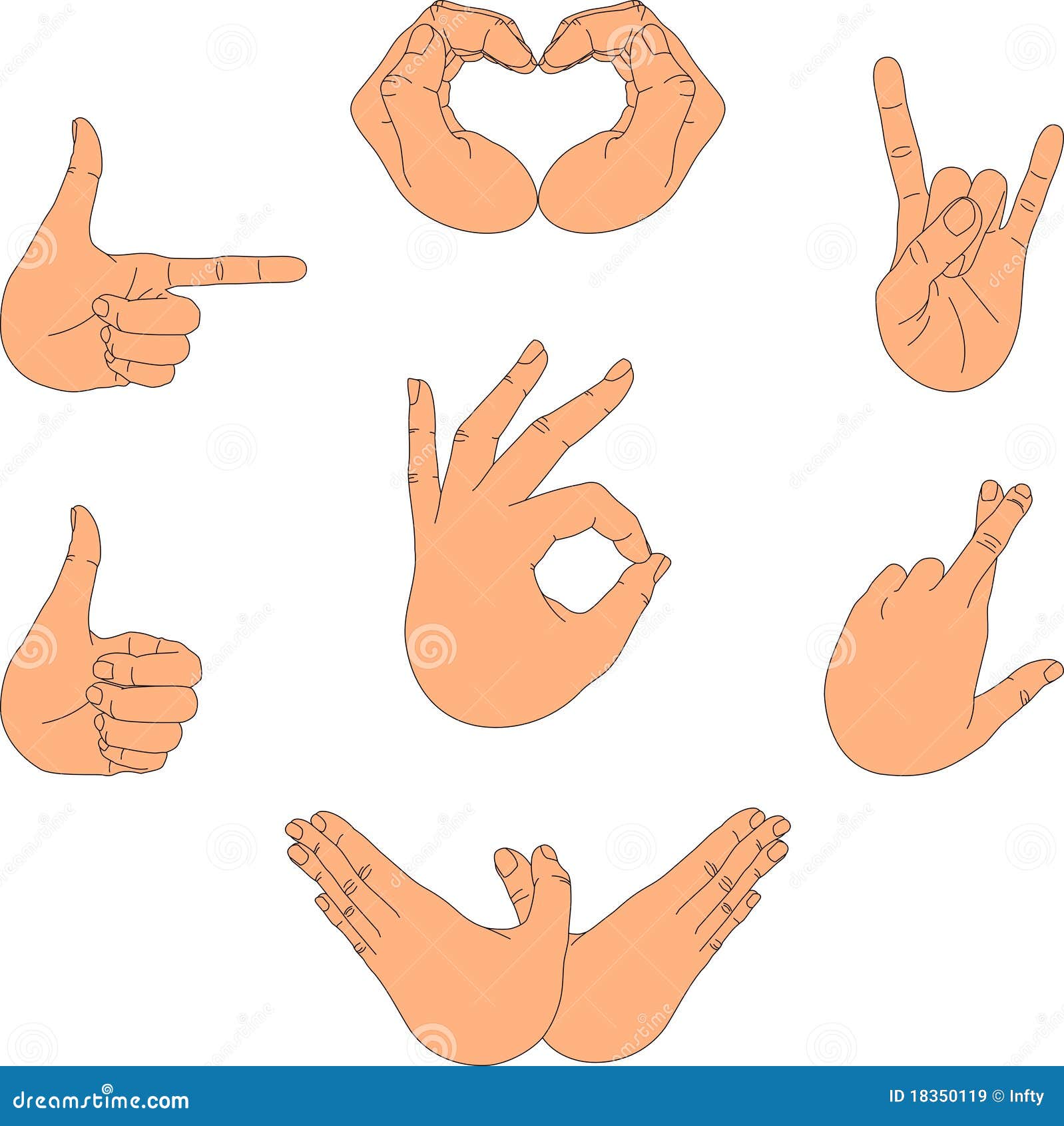 Gestures Royalty Free Stock Images - Image: 18350119