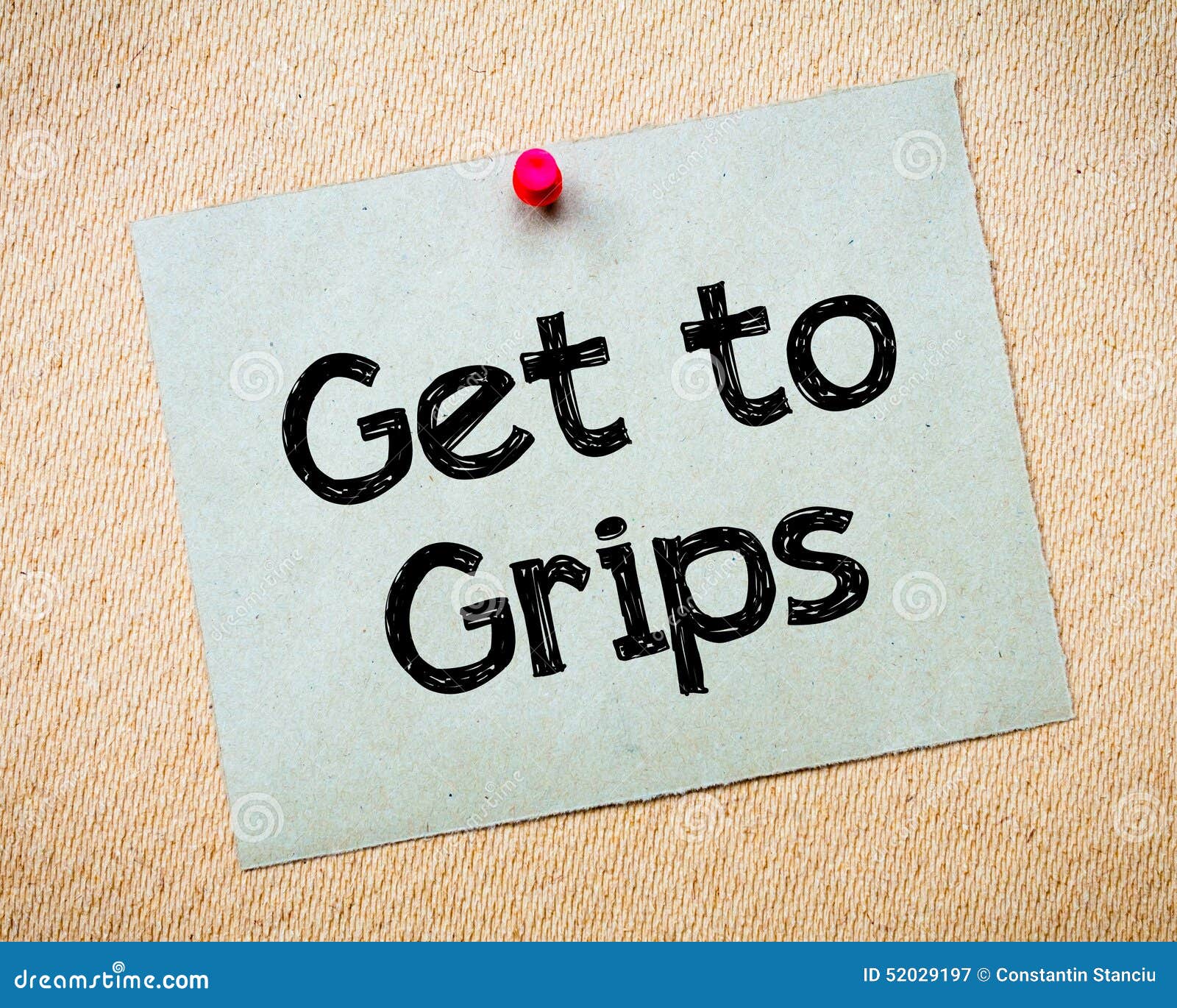 Get the grips stock image. Image of note, message, paper 52029197