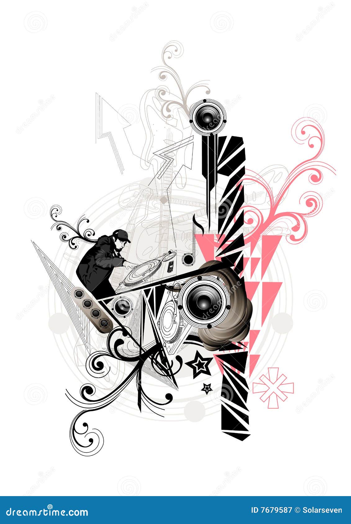 Get on My Level stock vector. Illustration of party, rock 7679587