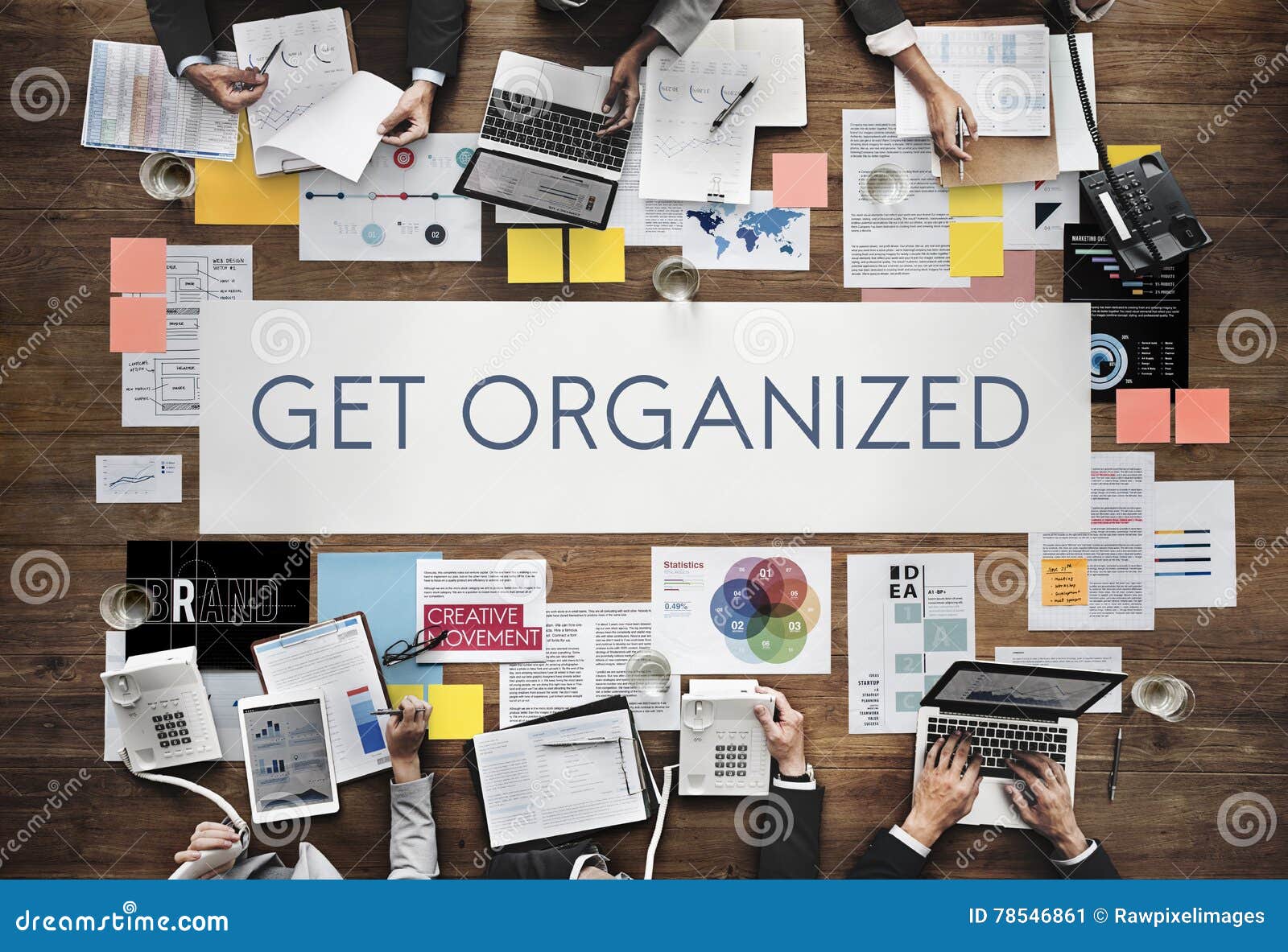 get organized management planning concept
