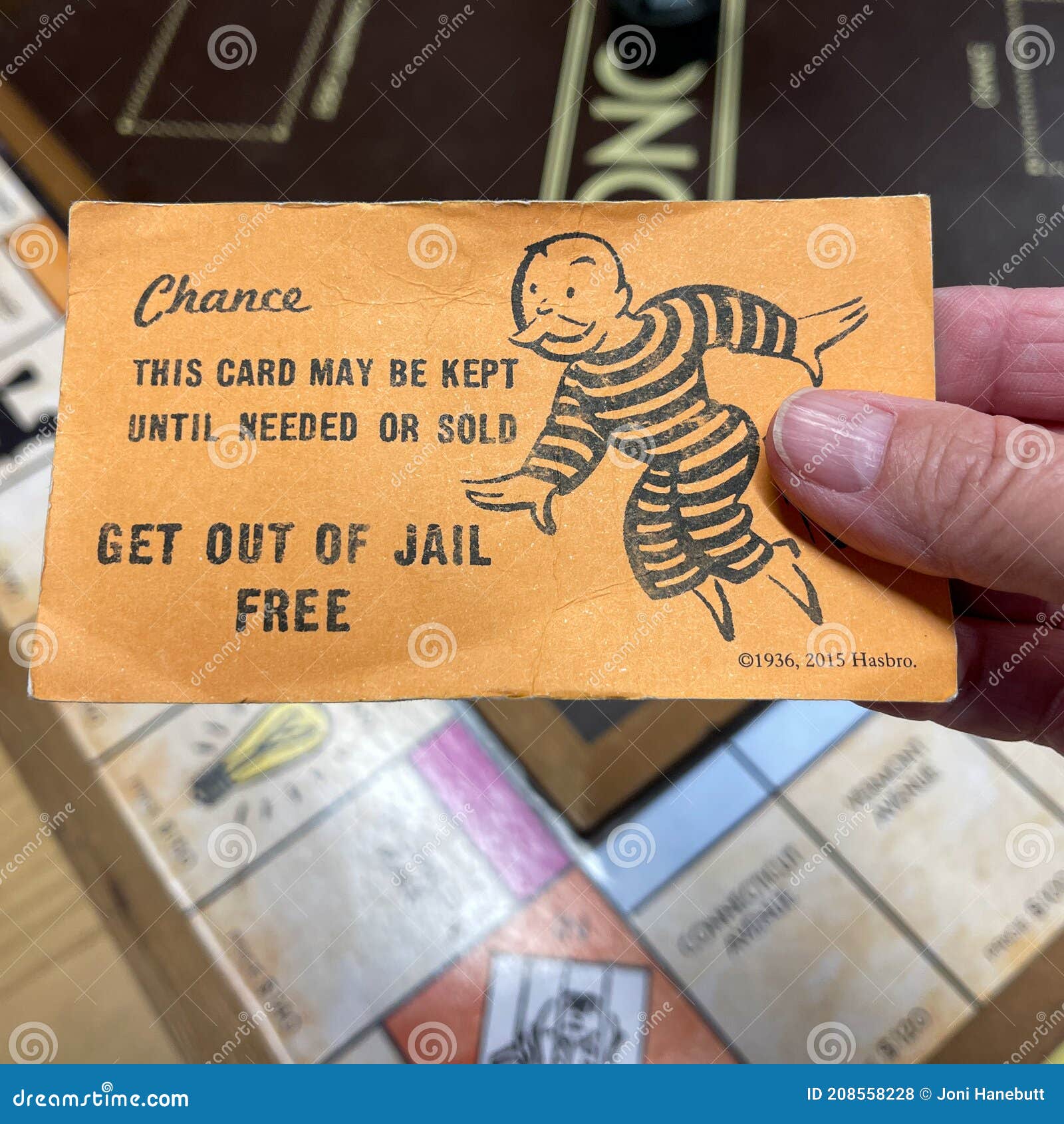 a-get-out-of-jail-free-card-from-a-monopoly-set-editorial-stock-photo