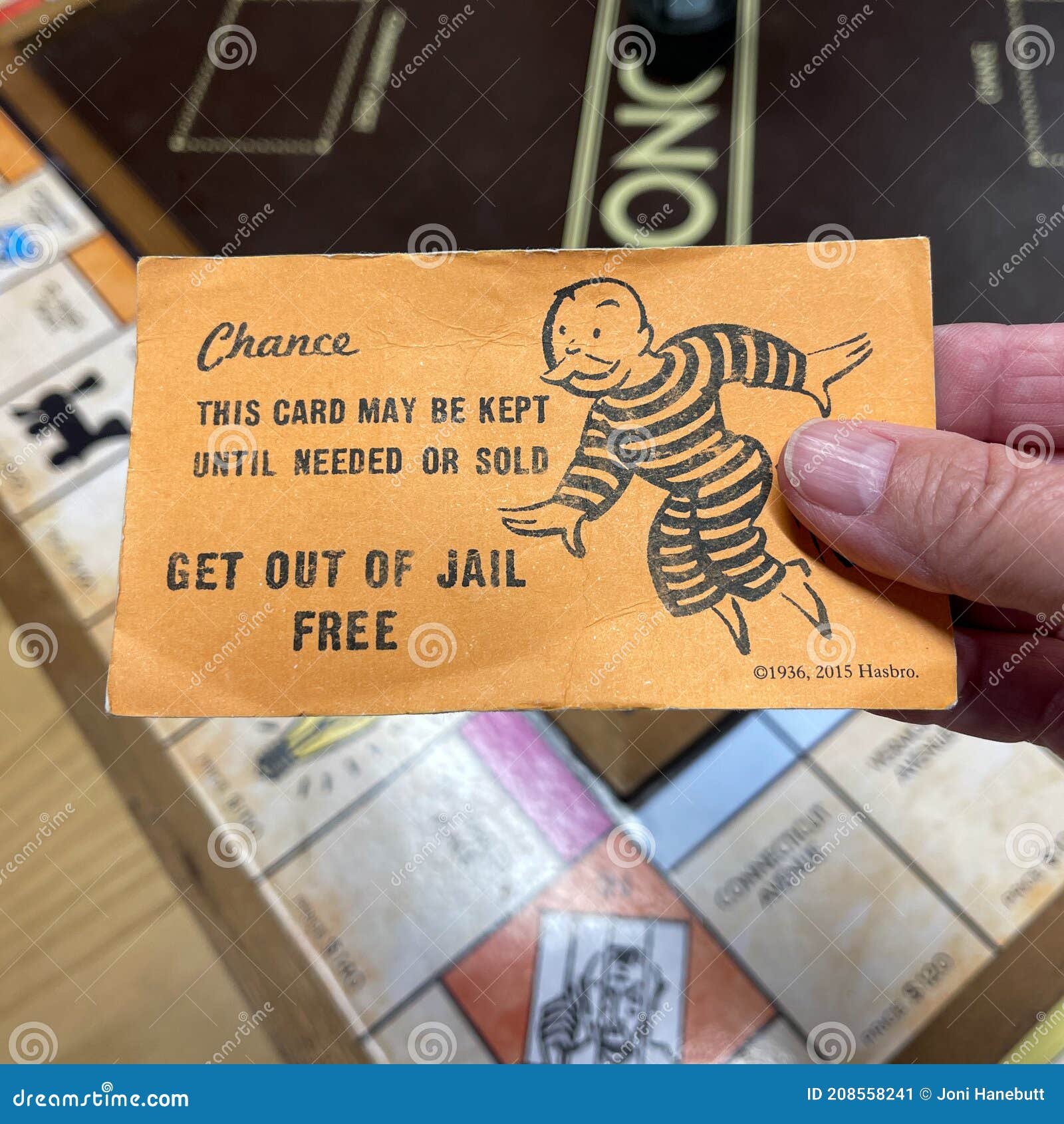 a-get-out-of-jail-free-card-from-a-monopoly-set-editorial-photo-image