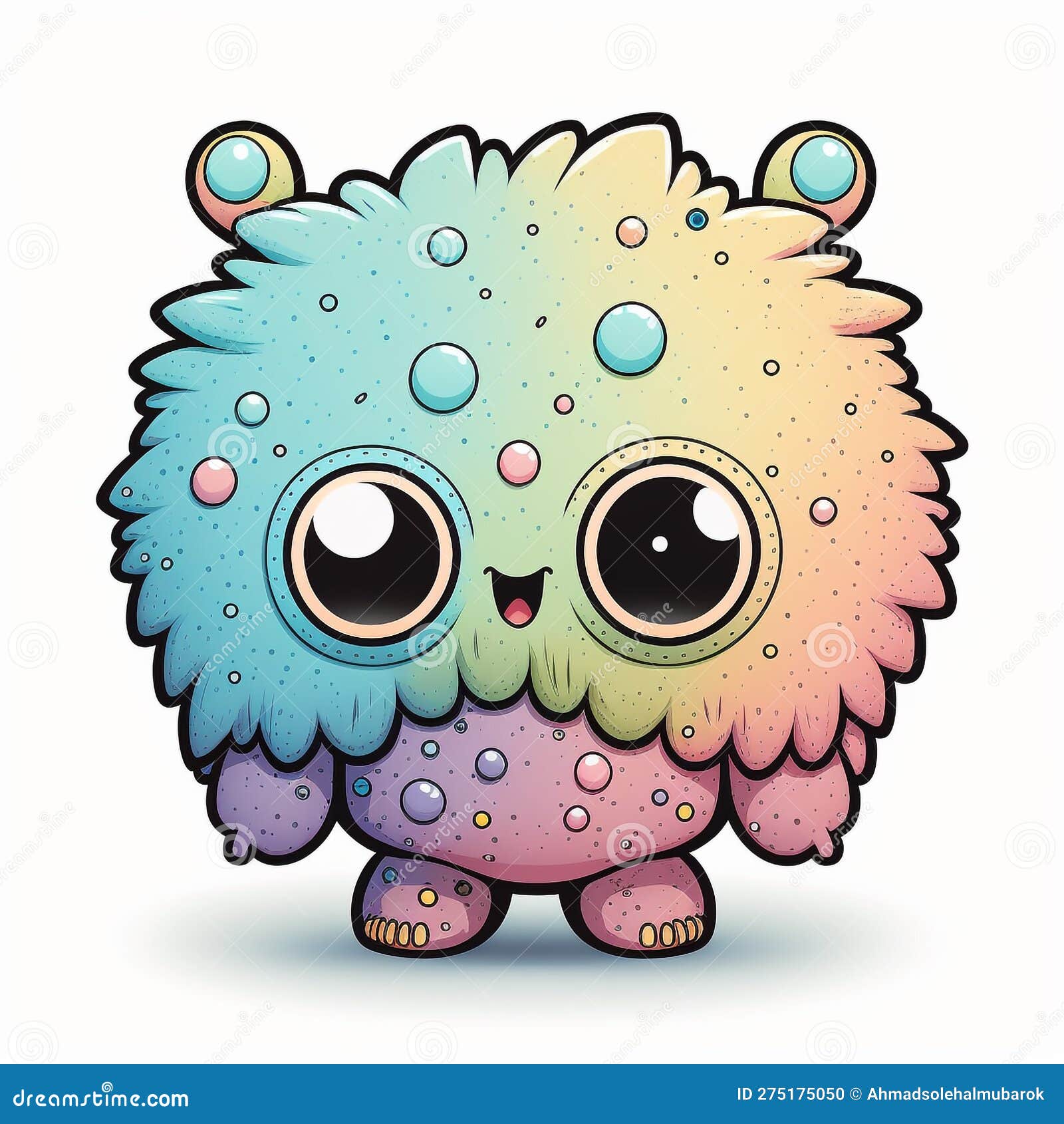 Cute Monster Kawaii Pastel Color Created with AI Tools Stock ...