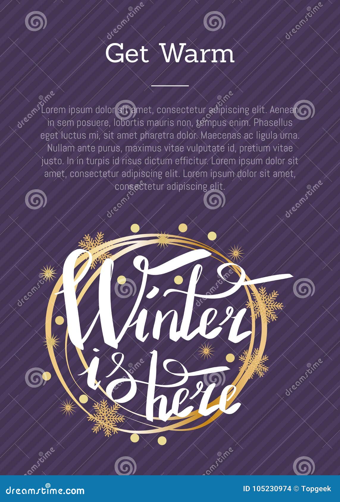 Download Get Warm Winter Is Here Calligraphic Inscription Stock Vector - Illustration of abstract ...