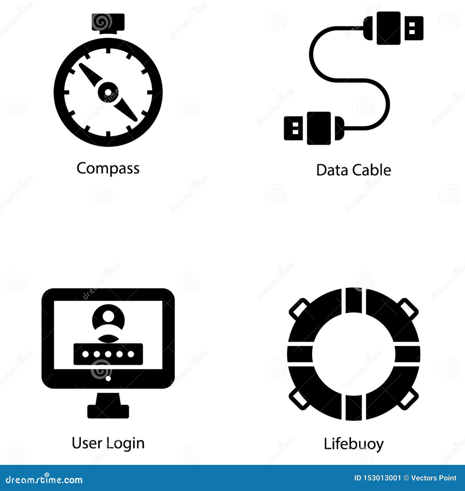 Download User Interface Solid Icons Set Stock Vector - Illustration of document, list: 153013001