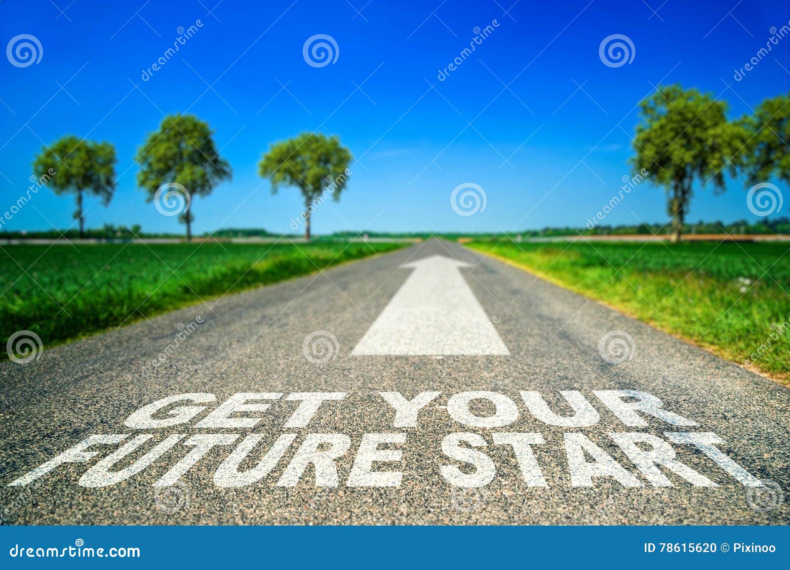 Get Your Future Started Concept Words On The Road Stock Photo Image Of Business Challenge