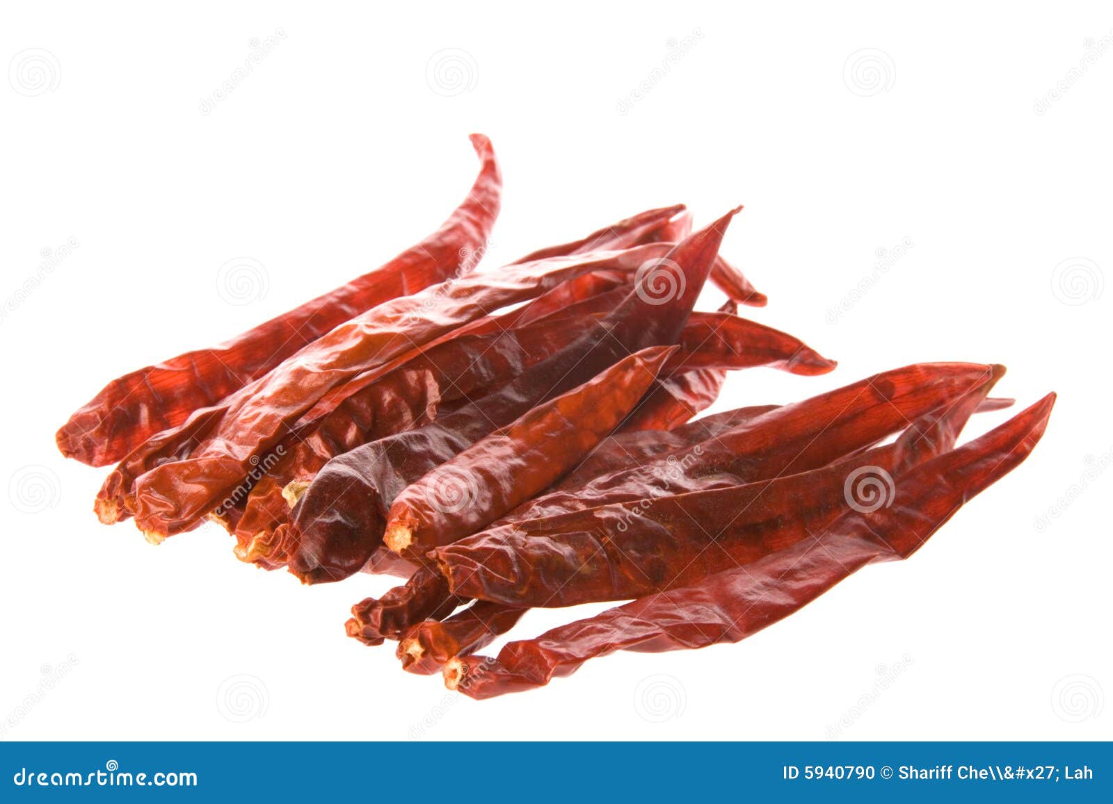 Getrocknete Paprikas Getrennt Stockfoto - Bild von essen, nahrung: 5940790