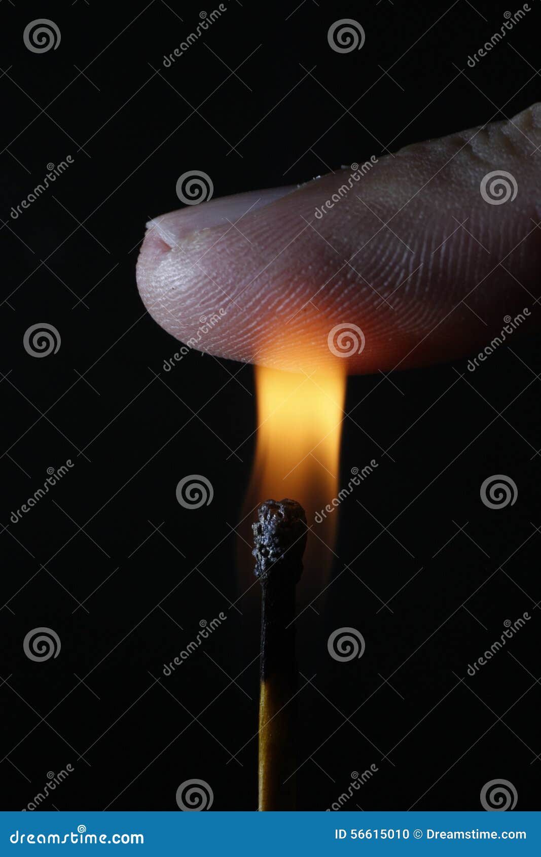 Getting Burned stock photo. Image of finger, spent, orange 56615010
