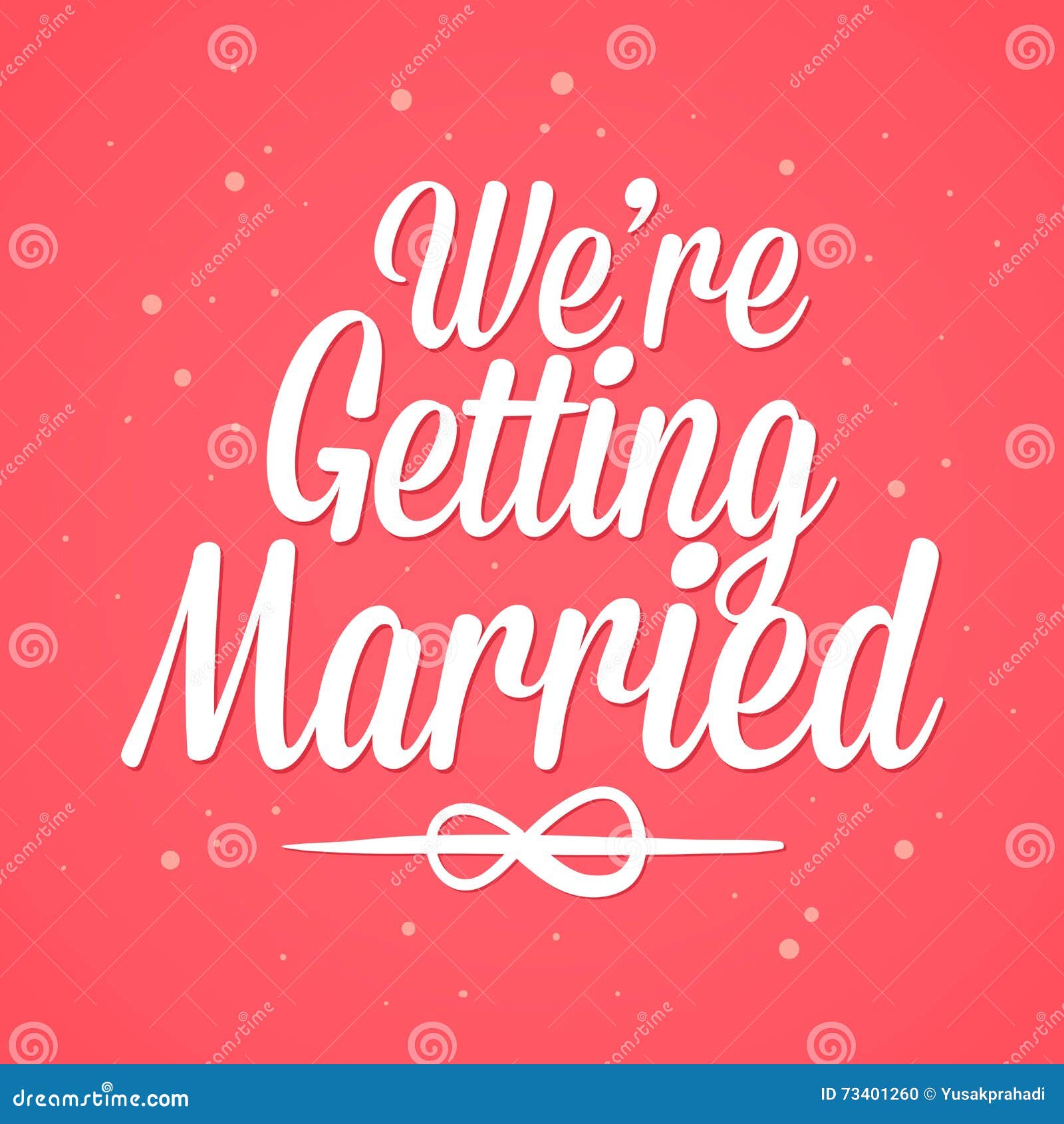 We Are Getting Married Letter Art Vector Illustration | CartoonDealer ...